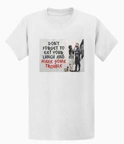 Image of Banksy T-shirt - Make Trouble