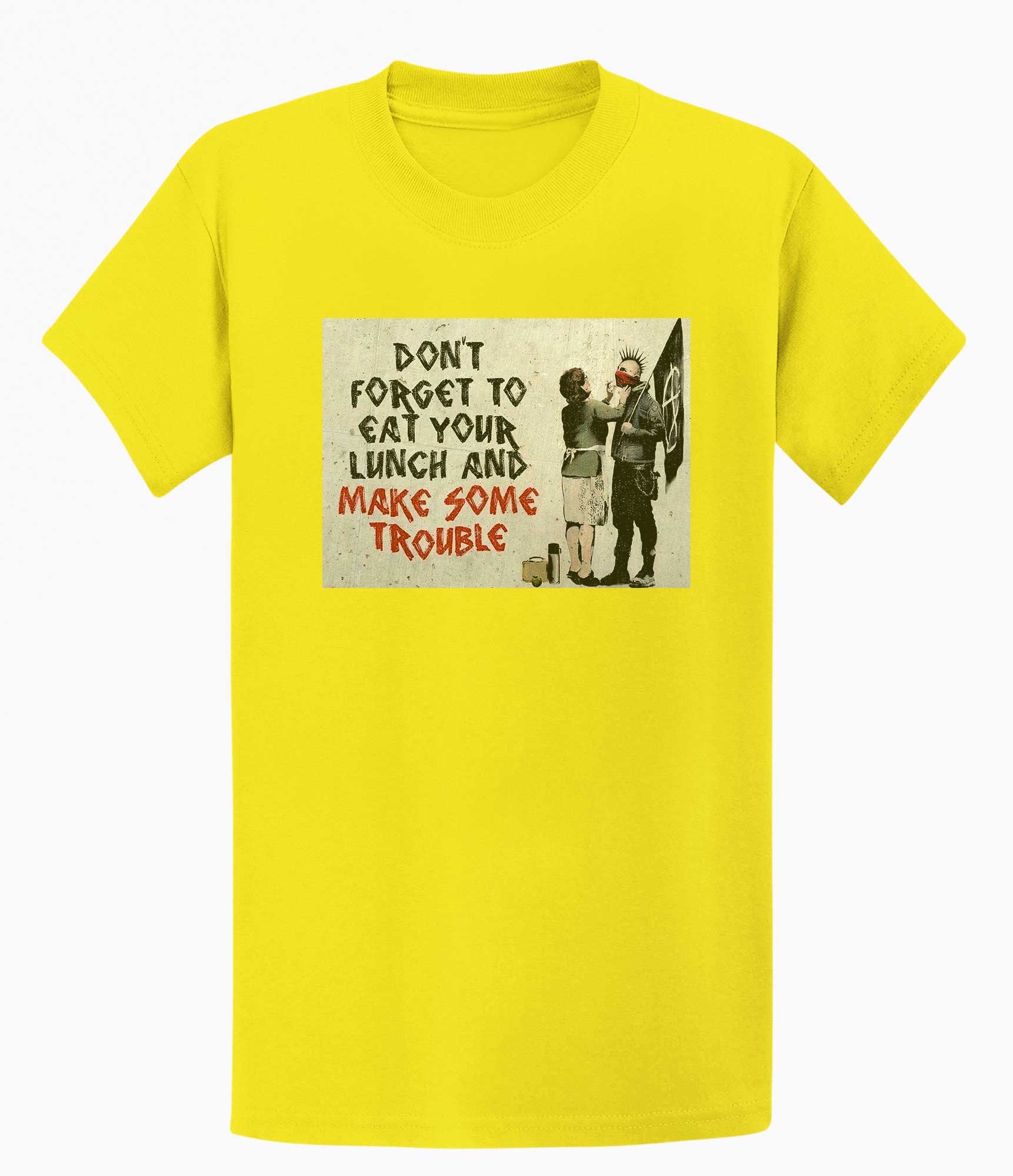 Image of Banksy T-shirt - Make Trouble Banksy-Apparel