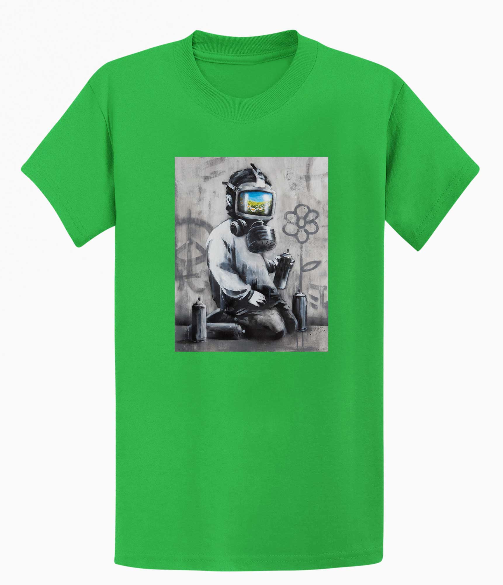 Image of Banksy T-shirt - Gasmask Banksy-Apparel