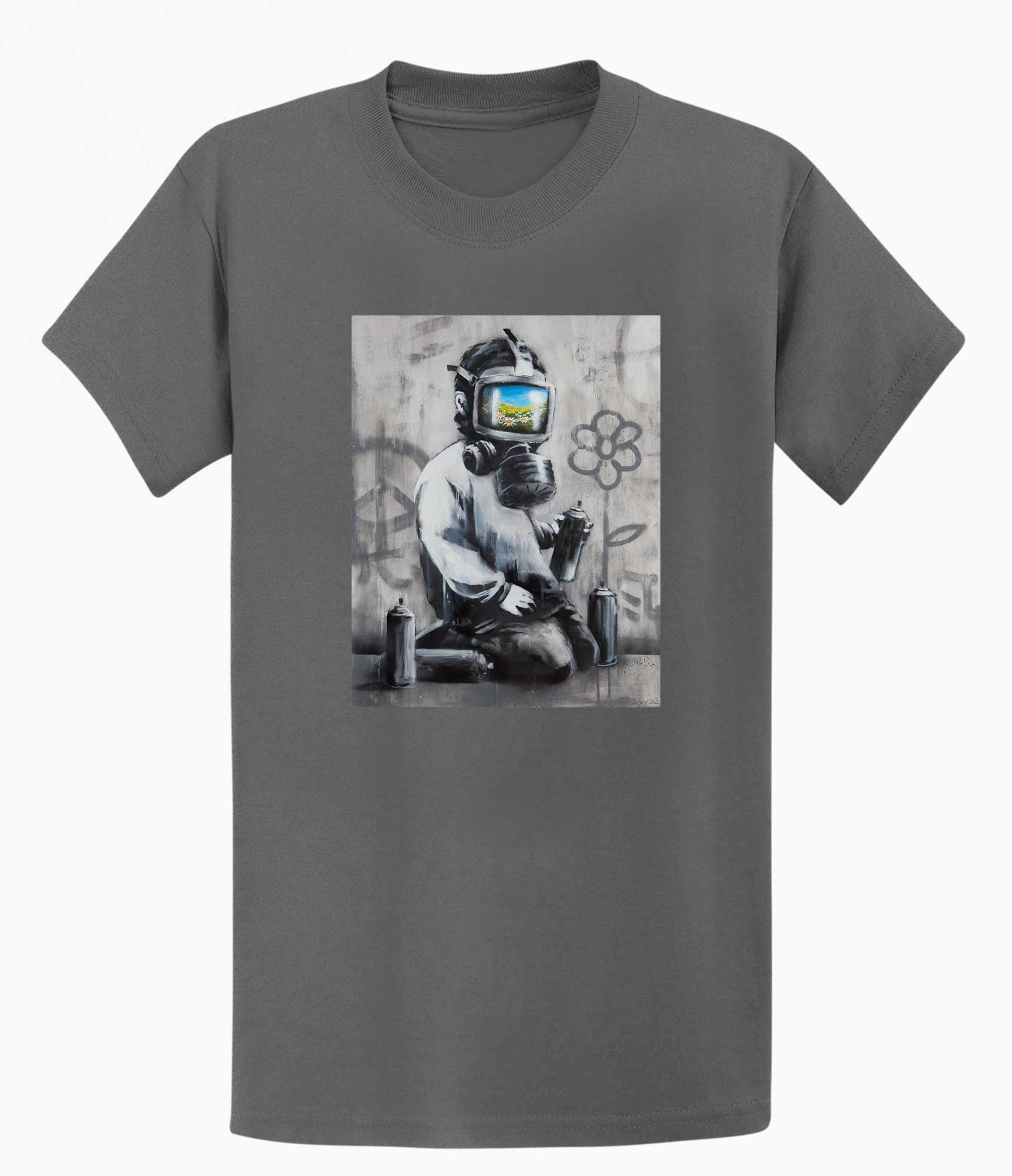 Image of Banksy T-shirt - Gasmask Banksy-Apparel