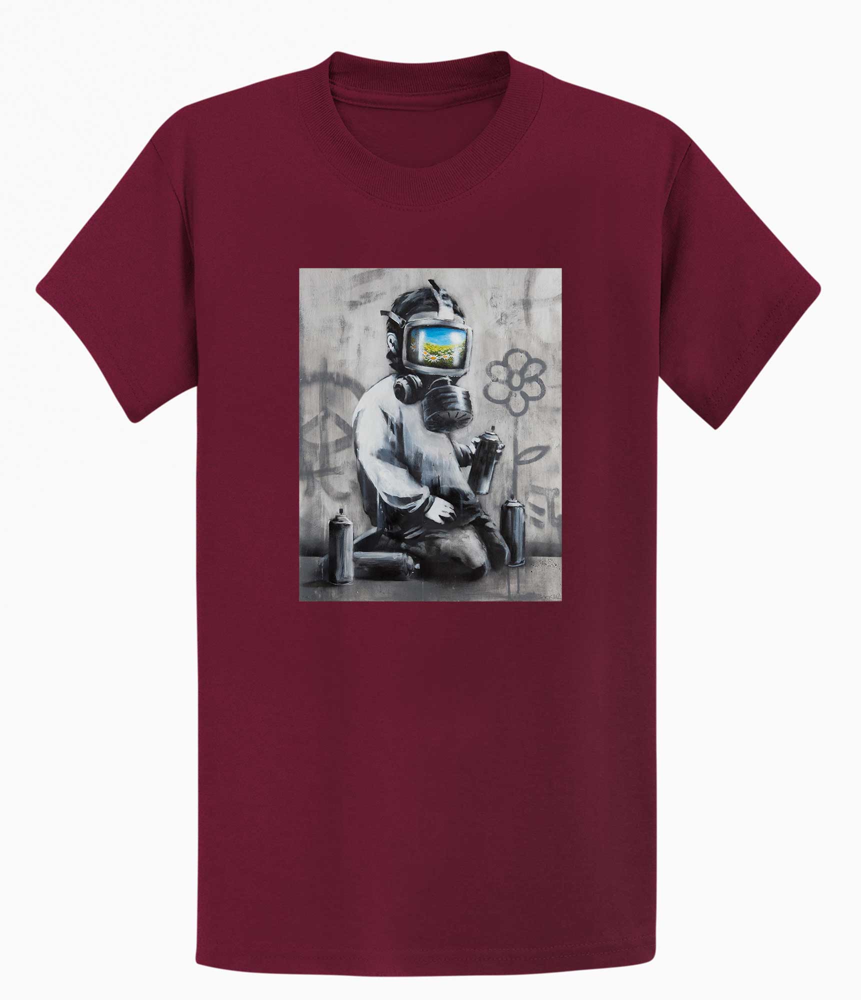 Image of Banksy T-shirt - Gasmask Banksy-Apparel