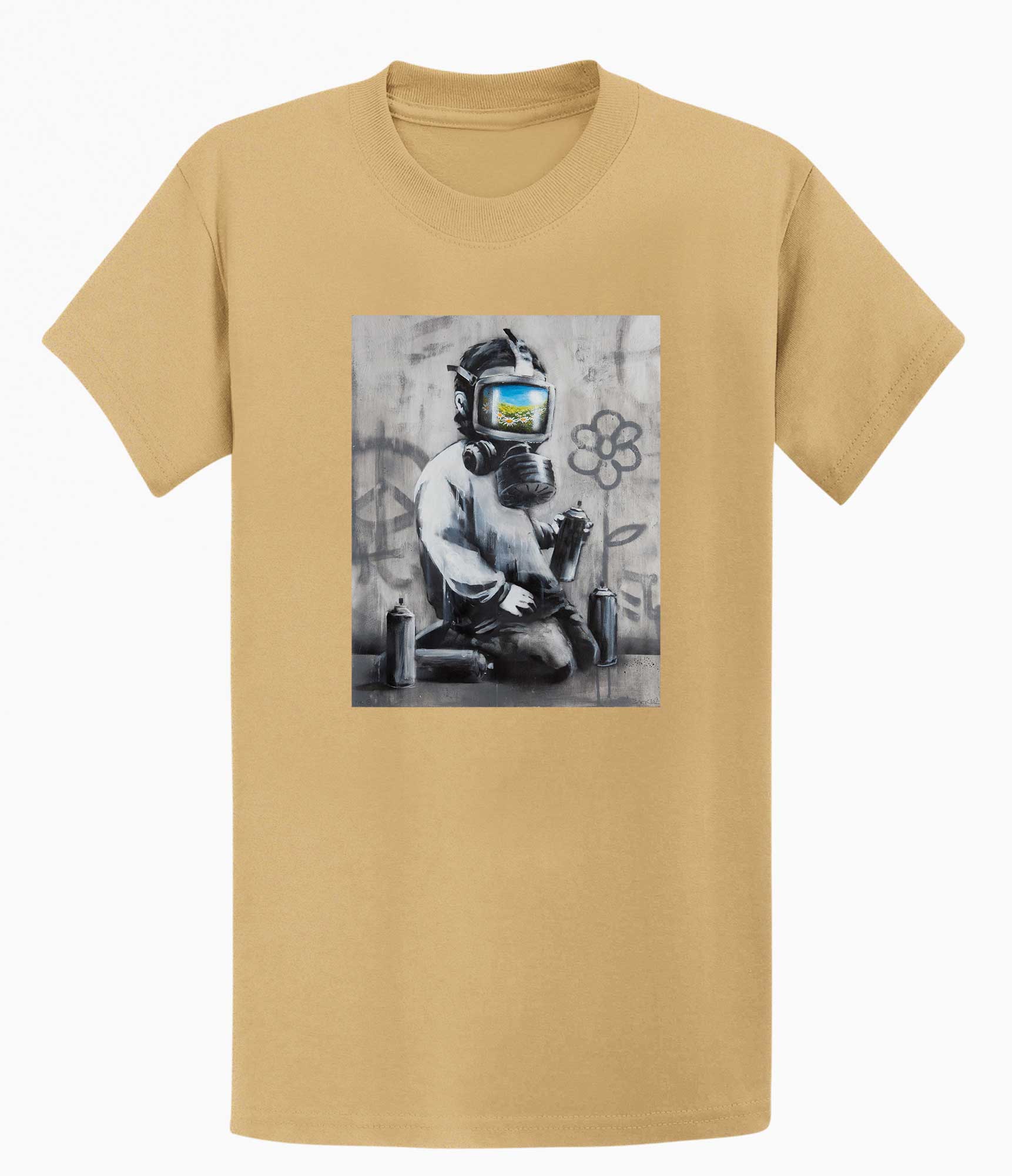 Image of Banksy T-shirt - Gasmask Banksy-Apparel