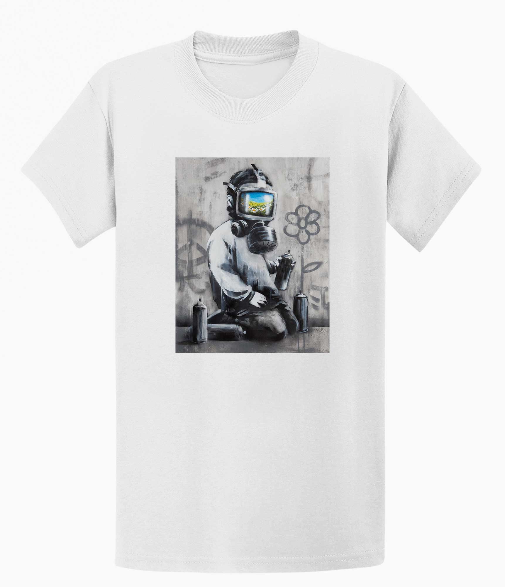 Image of Banksy T-shirt - Gasmask Banksy-Apparel
