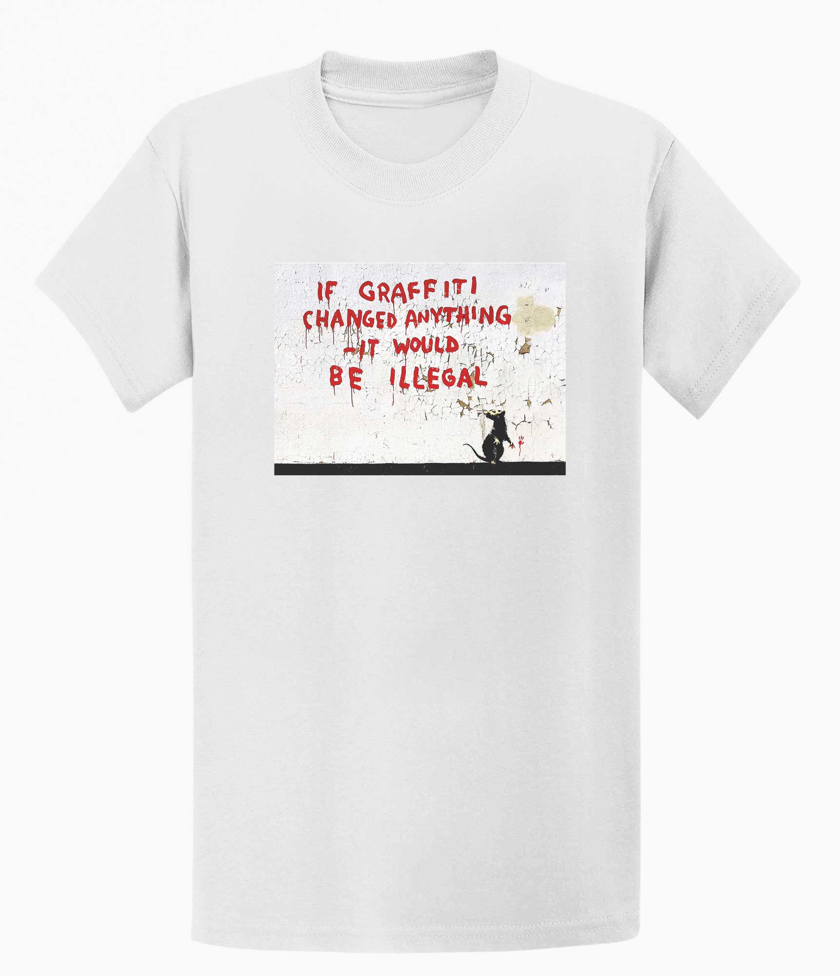 Image of Banksy Unisex T-shirt  - If Graffiti Changed Anything Banksy-Apparel
