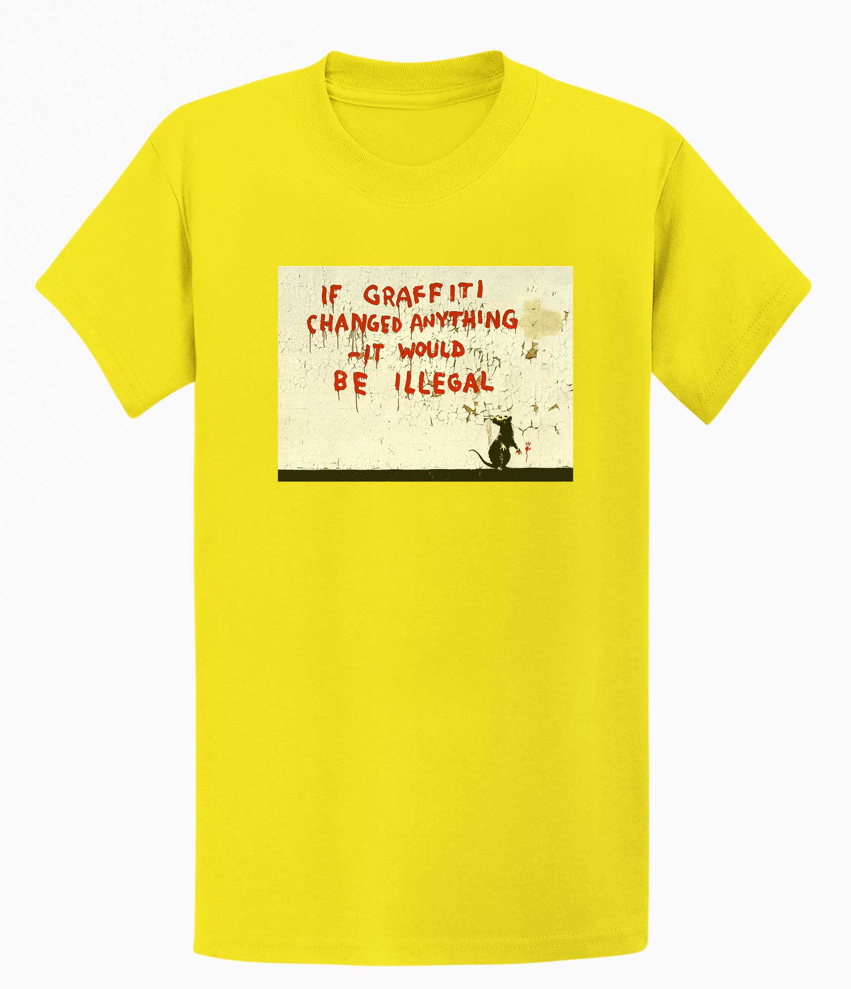 Banksy Unisex T-shirt  - If Graffiti Changed Anything