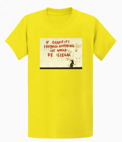 Image of Banksy Unisex T-shirt  - If Graffiti Changed Anything
