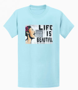 Image of Banksy Men's T-shirt - Life is Beautiful
