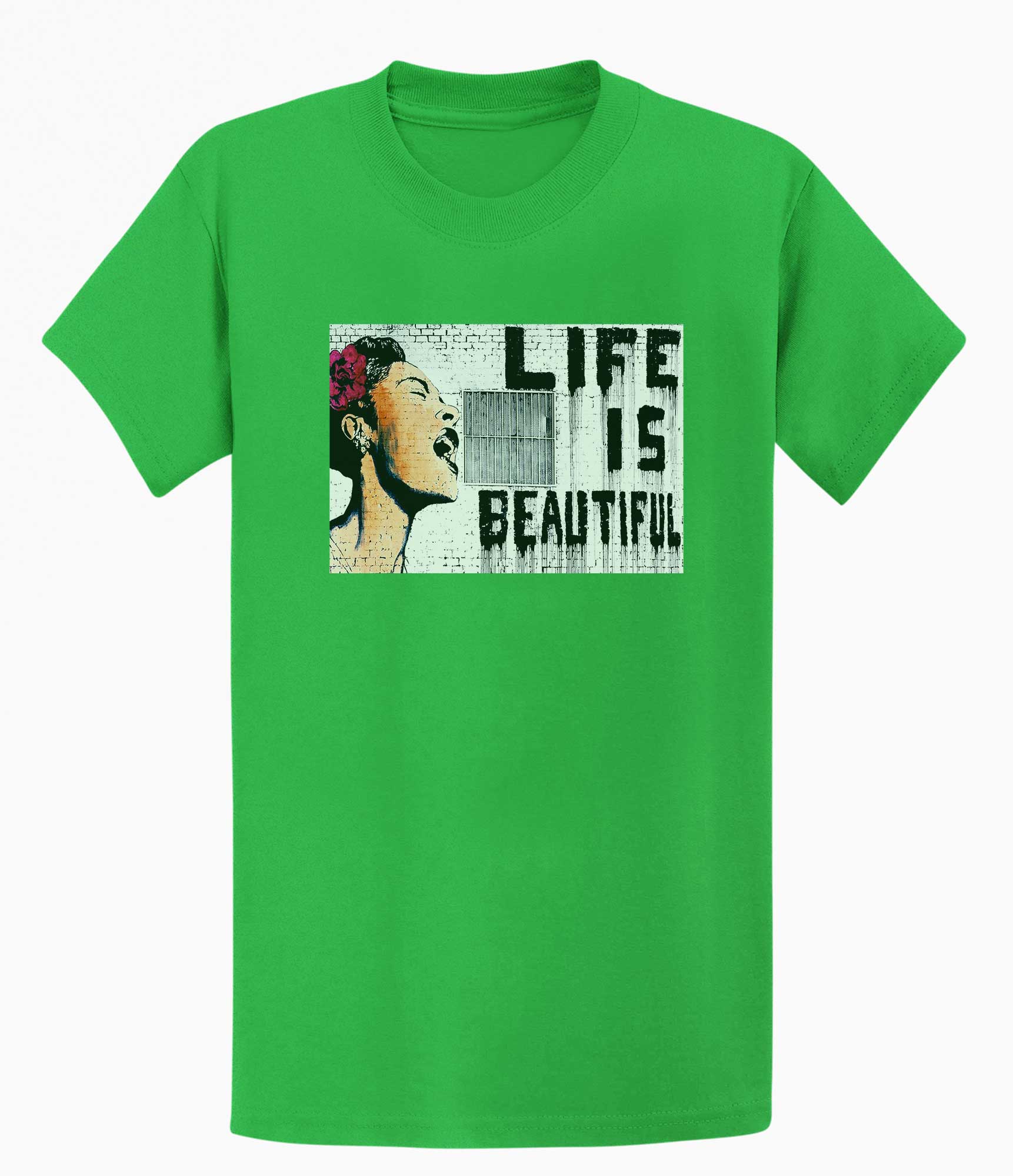Image of Banksy Men's T-shirt - Life is Beautiful Banksy-Apparel