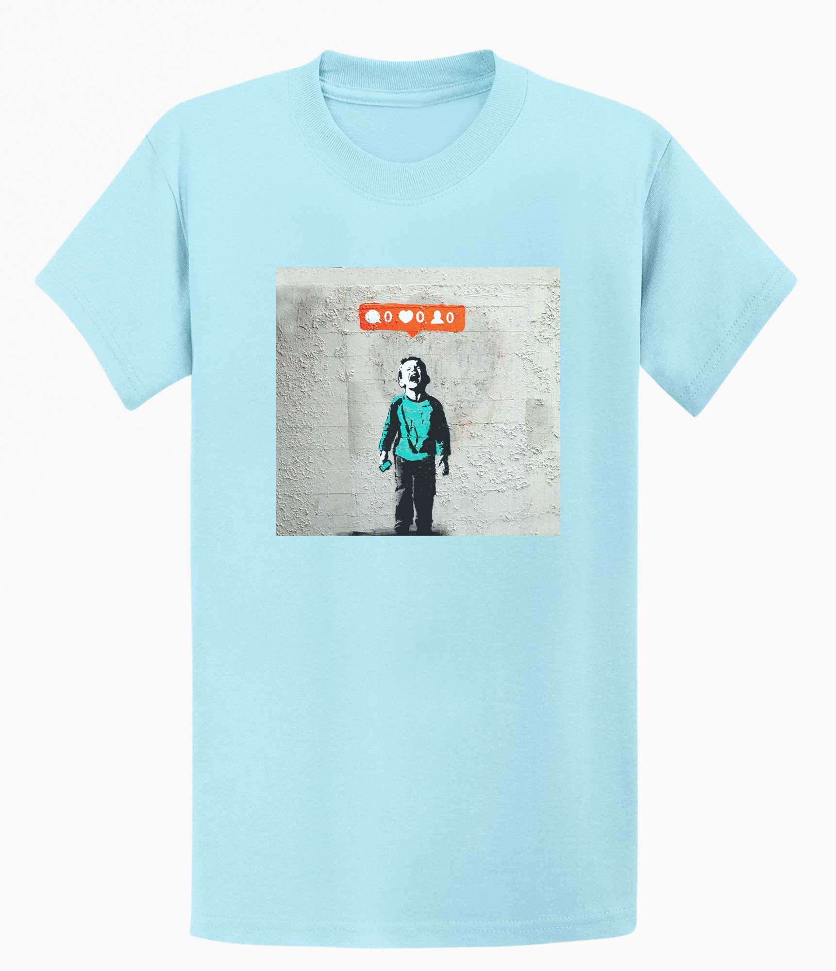 Image of Banksy Mens T-shirt - Social Media Boy Banksy-Apparel