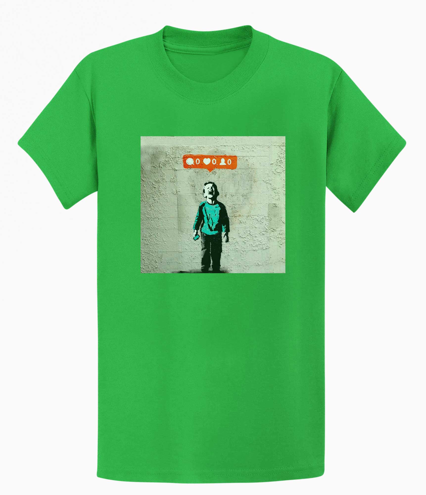 Image of Banksy Mens T-shirt - Social Media Boy Banksy-Apparel