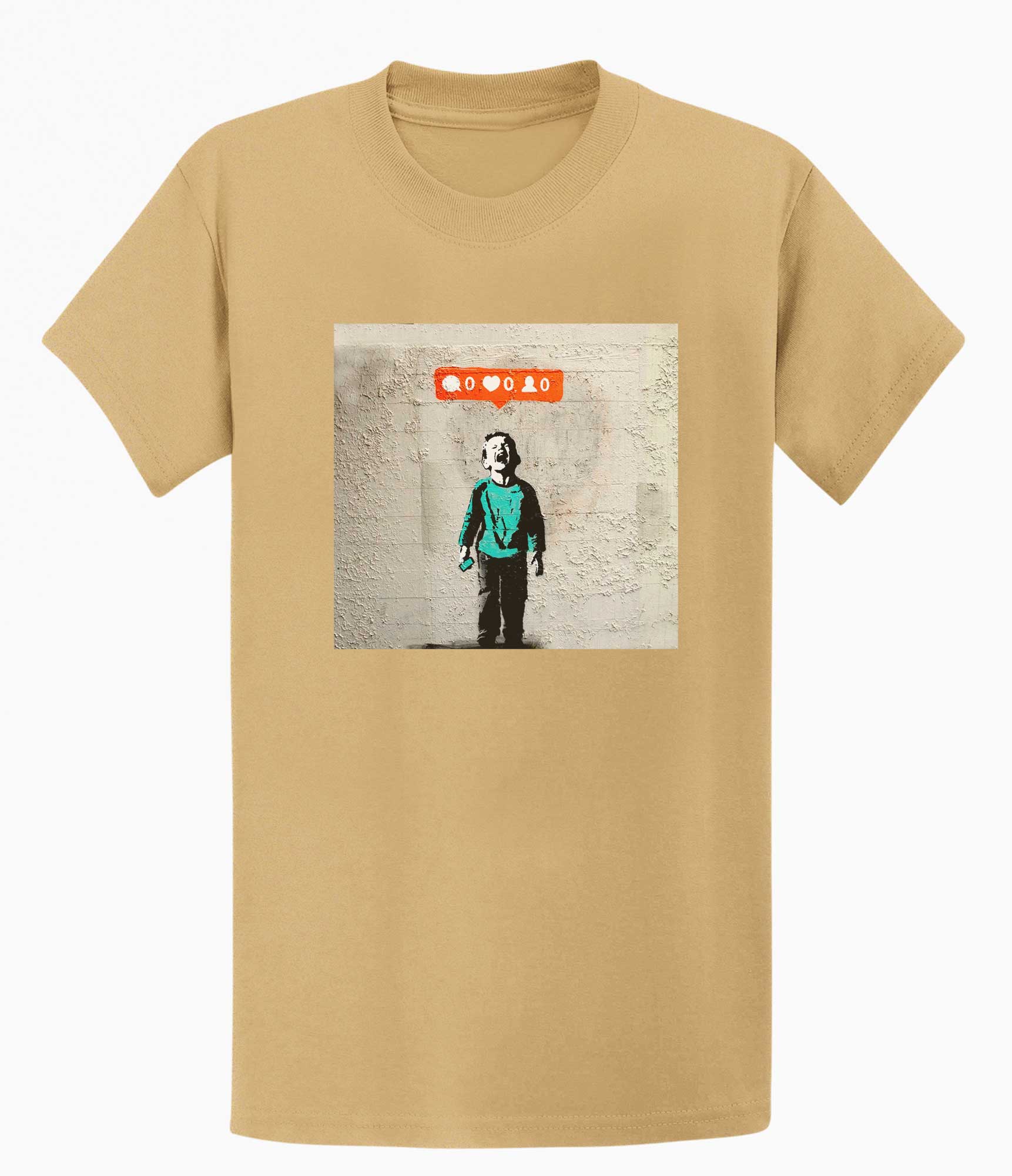 Image of Banksy Mens T-shirt - Social Media Boy Banksy-Apparel