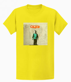 Image of Banksy Mens T-shirt - Social Media Boy