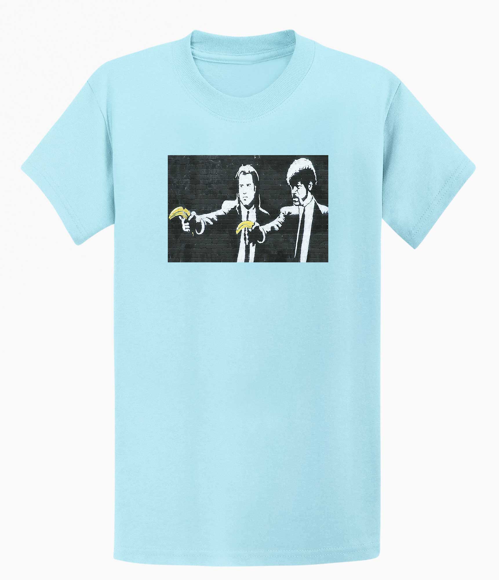Image of Banksy Mens T-shirt - Pulp Fiction Banana Gun Banksy-Apparel