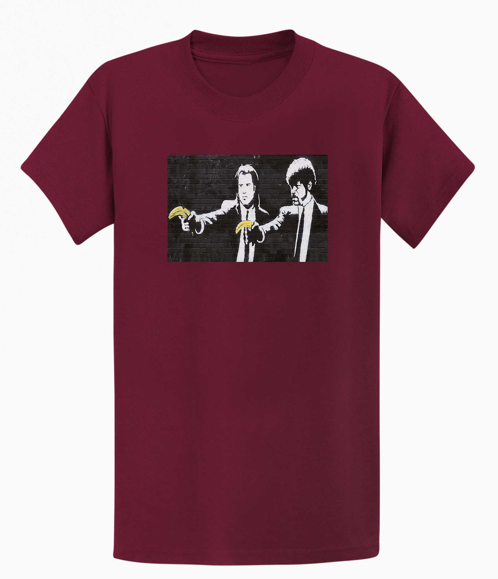 Image of Banksy Mens T-shirt - Pulp Fiction Banana Gun Banksy-Apparel
