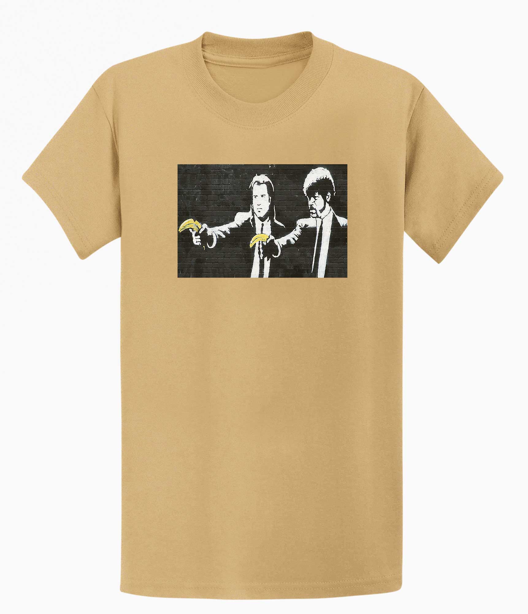 Image of Banksy Mens T-shirt - Pulp Fiction Banana Gun Banksy-Apparel