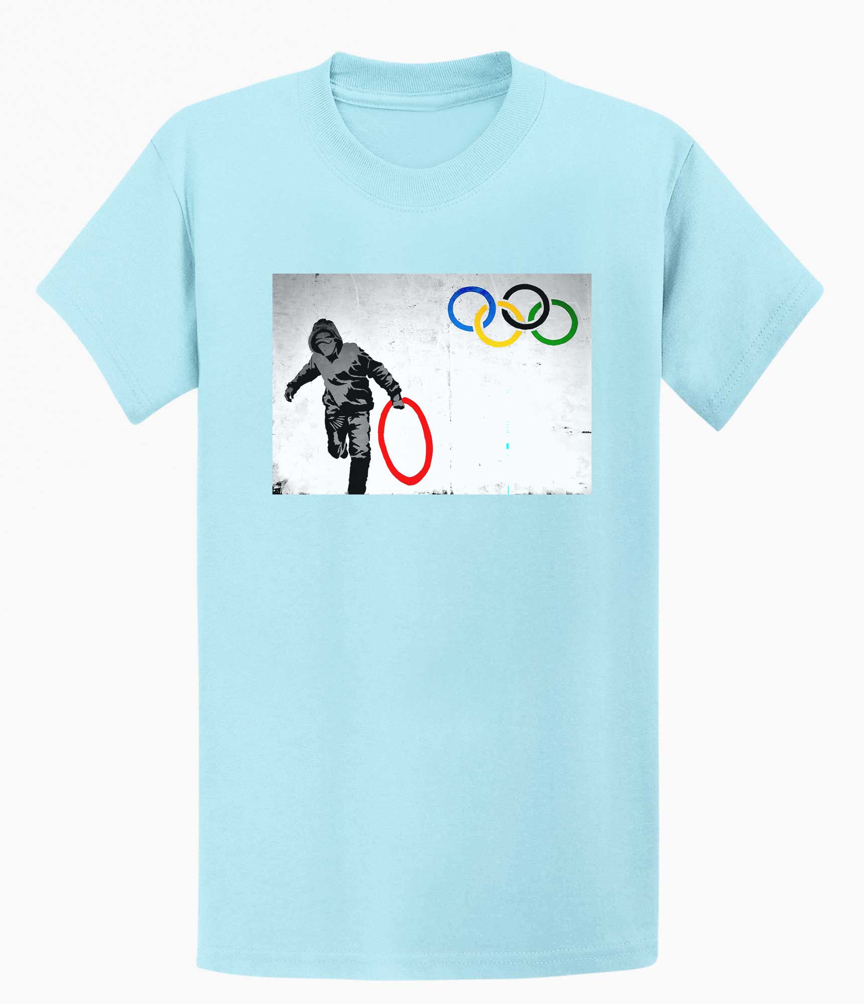 Image of Banksy Unisex T-shirt  - Olympic Theft Banksy-Apparel