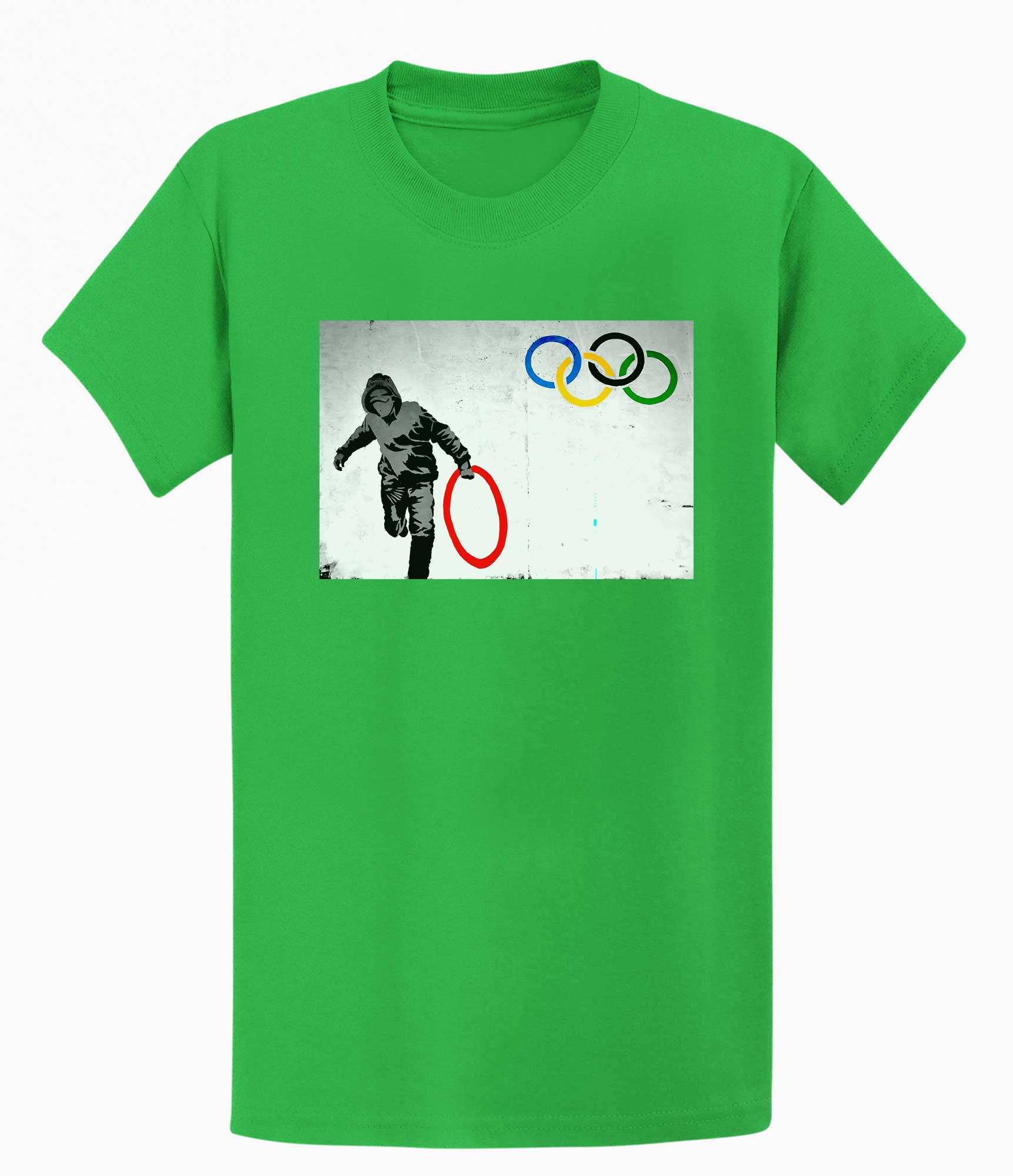 Image of Banksy Unisex T-shirt  - Olympic Theft Banksy-Apparel