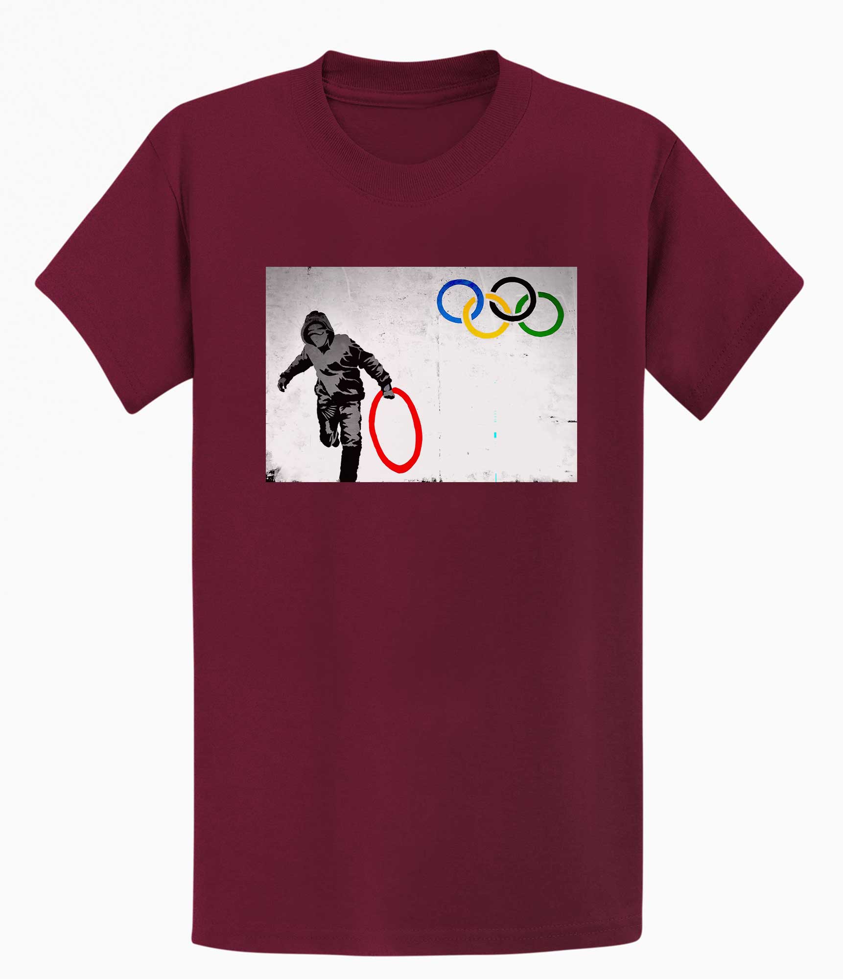 Image of Banksy Unisex T-shirt  - Olympic Theft Banksy-Apparel