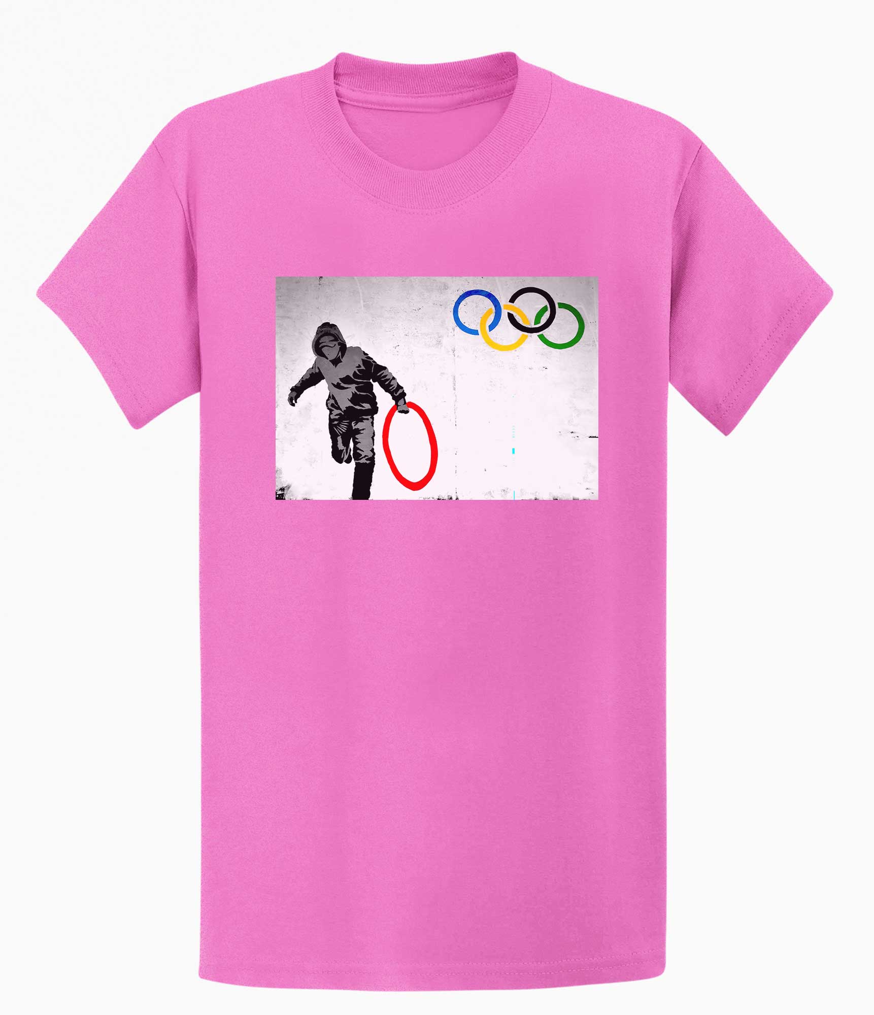 Image of Banksy Unisex T-shirt  - Olympic Theft Banksy-Apparel