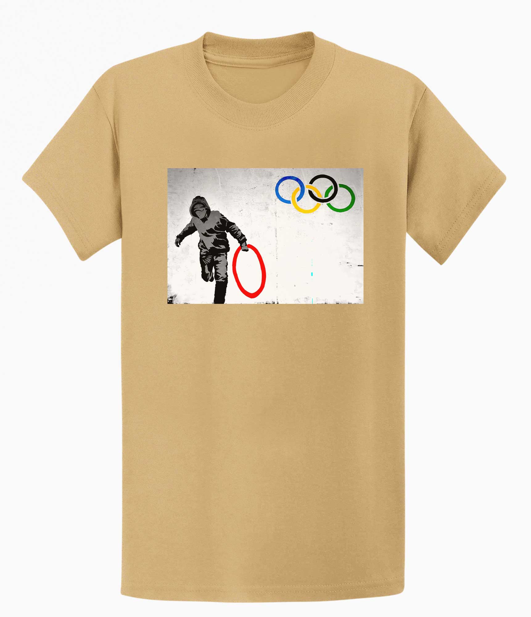 Image of Banksy Unisex T-shirt  - Olympic Theft Banksy-Apparel