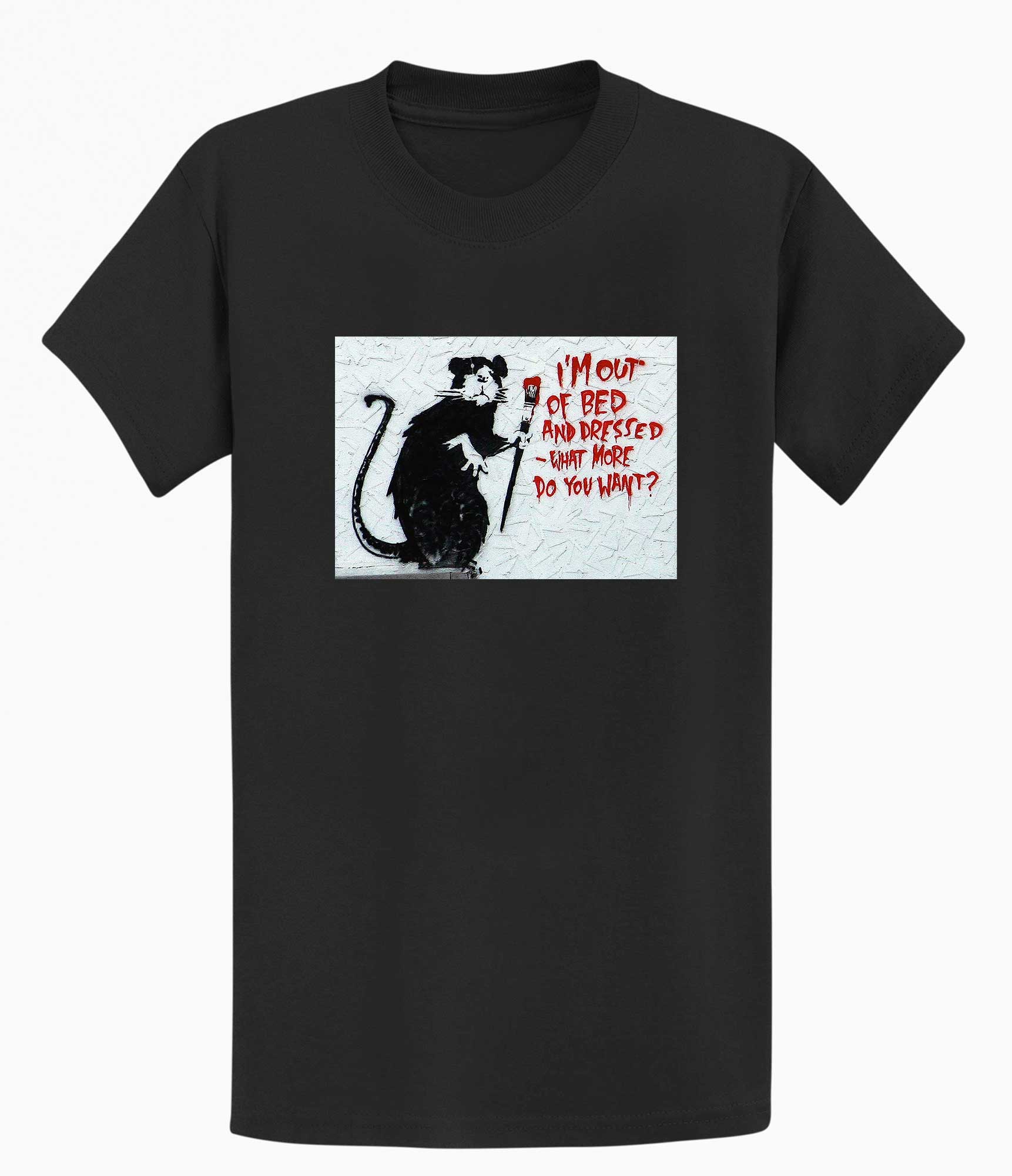 Image of Banksy T-shirt - I'm out of Bed Banksy-Apparel