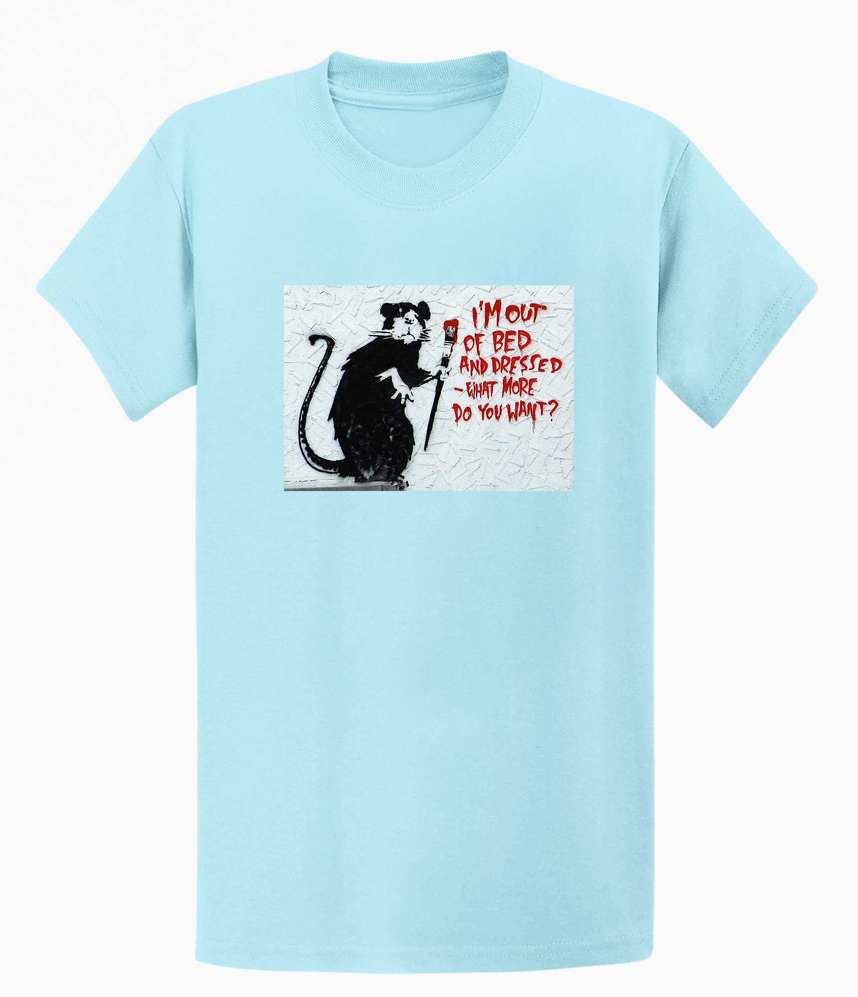 Image of Banksy T-shirt - I'm out of Bed Banksy-Apparel