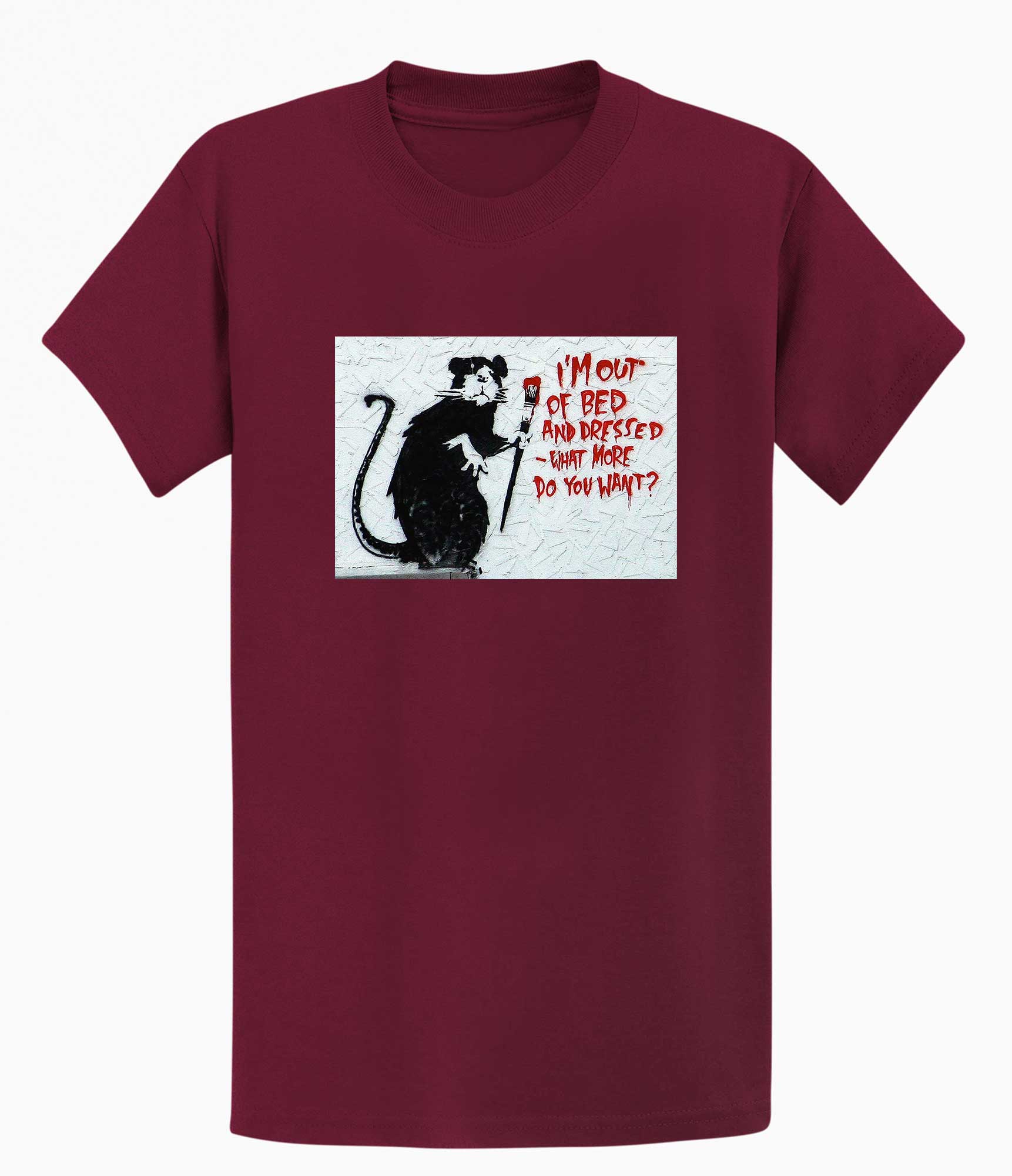 Image of Banksy T-shirt - I'm out of Bed Banksy-Apparel