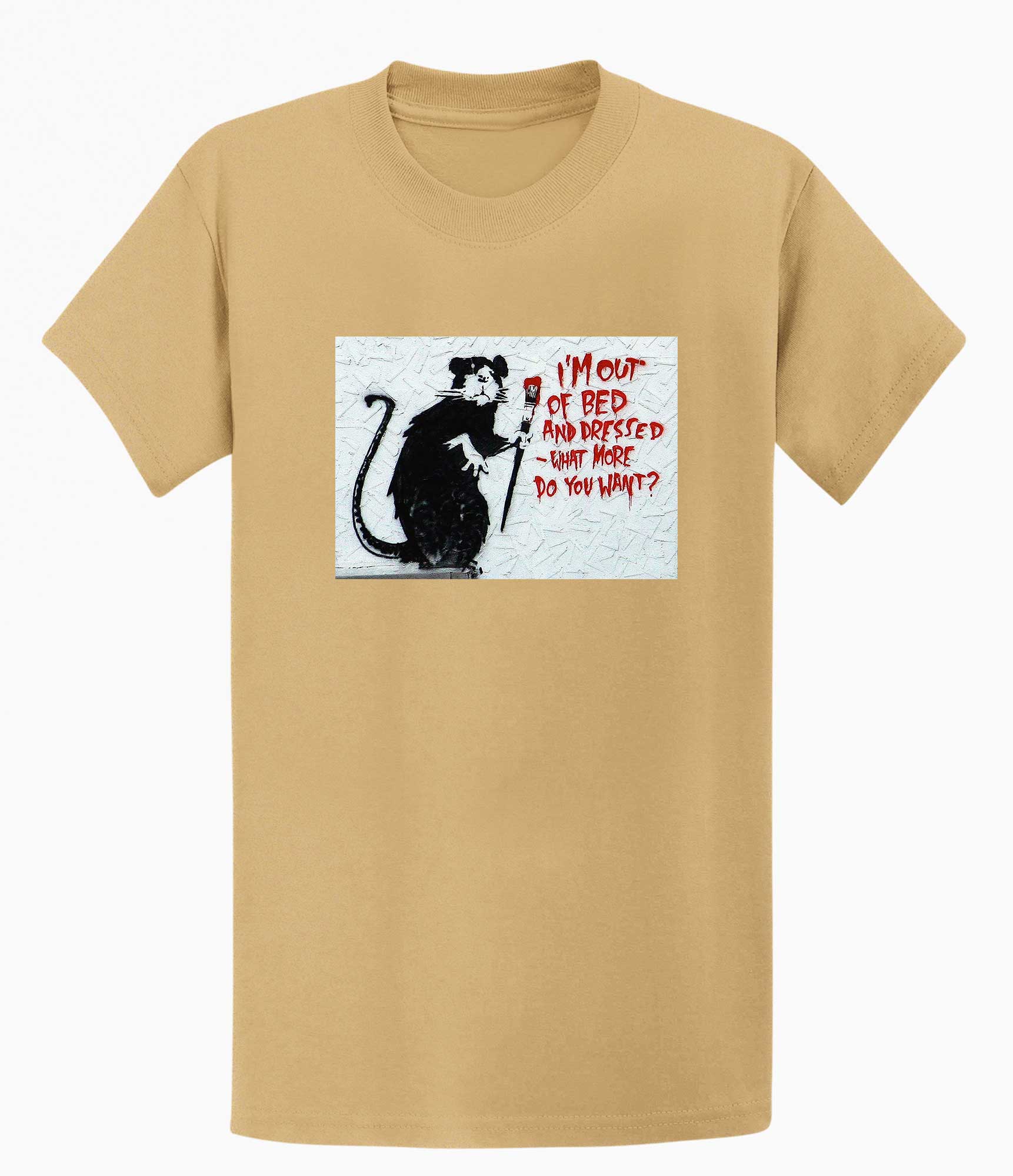 Image of Banksy T-shirt - I'm out of Bed Banksy-Apparel
