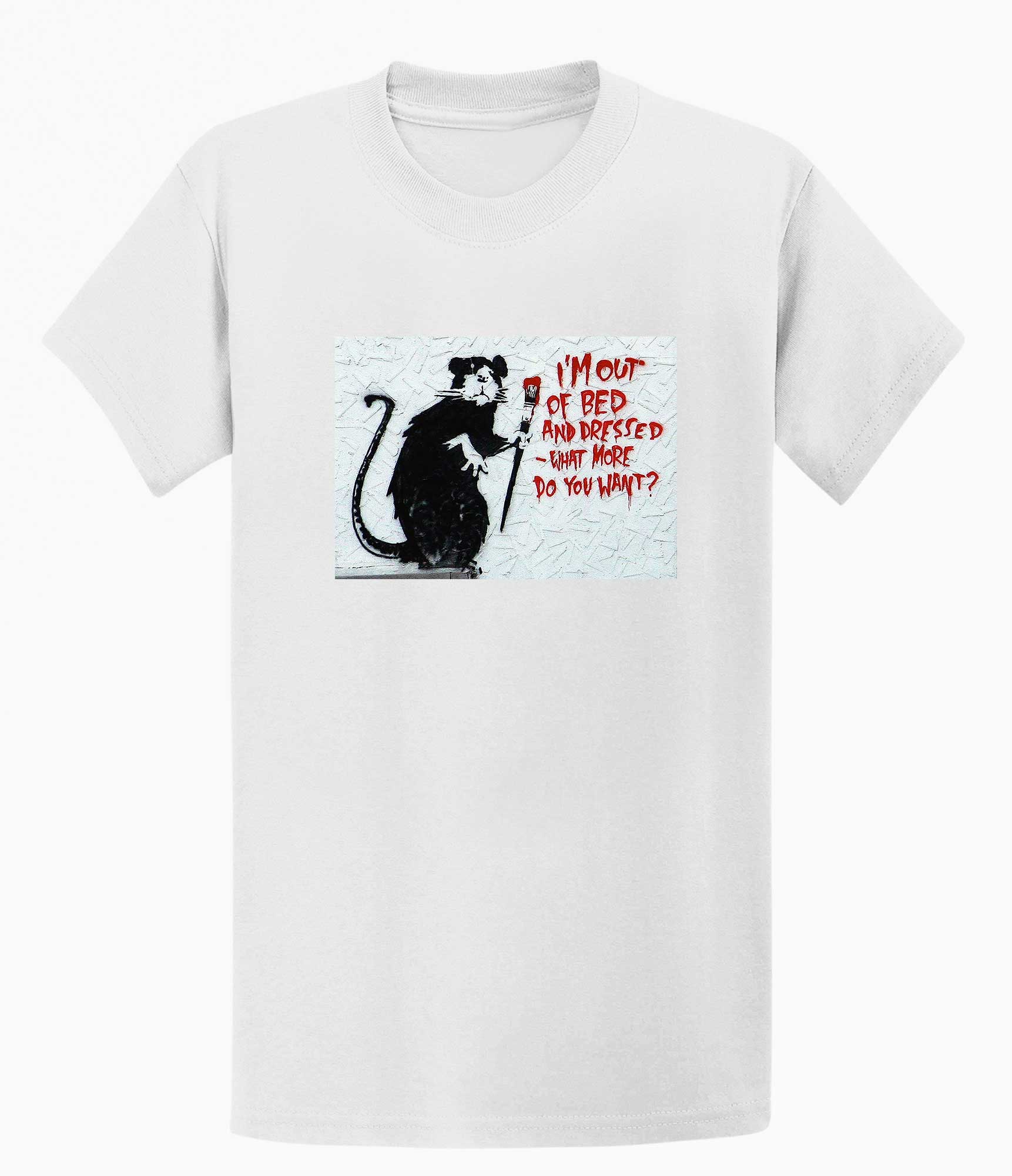 Image of Banksy T-shirt - I'm out of Bed Banksy-Apparel