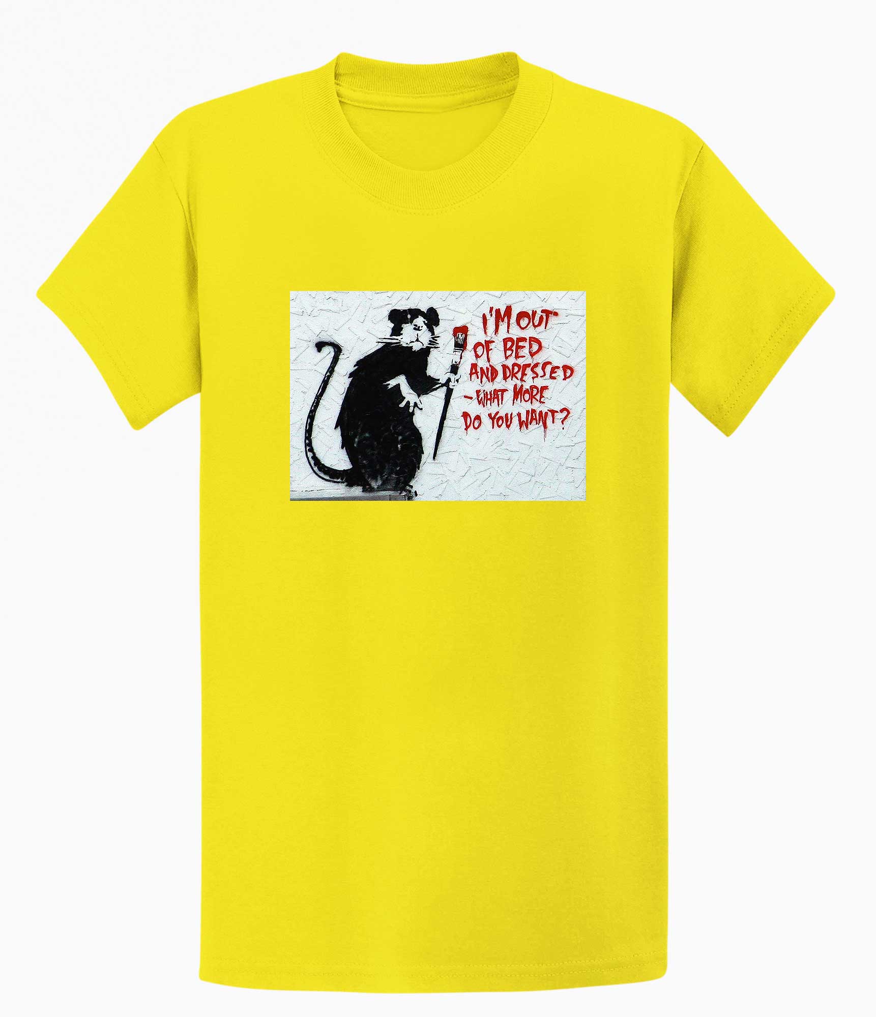 Image of Banksy T-shirt - I'm out of Bed Banksy-Apparel