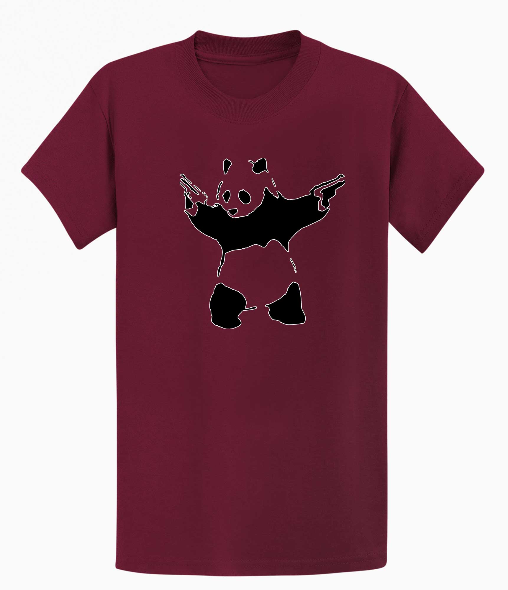 Image of Banksy Mens T-shirt - Panda with a Gun Banksy-Apparel