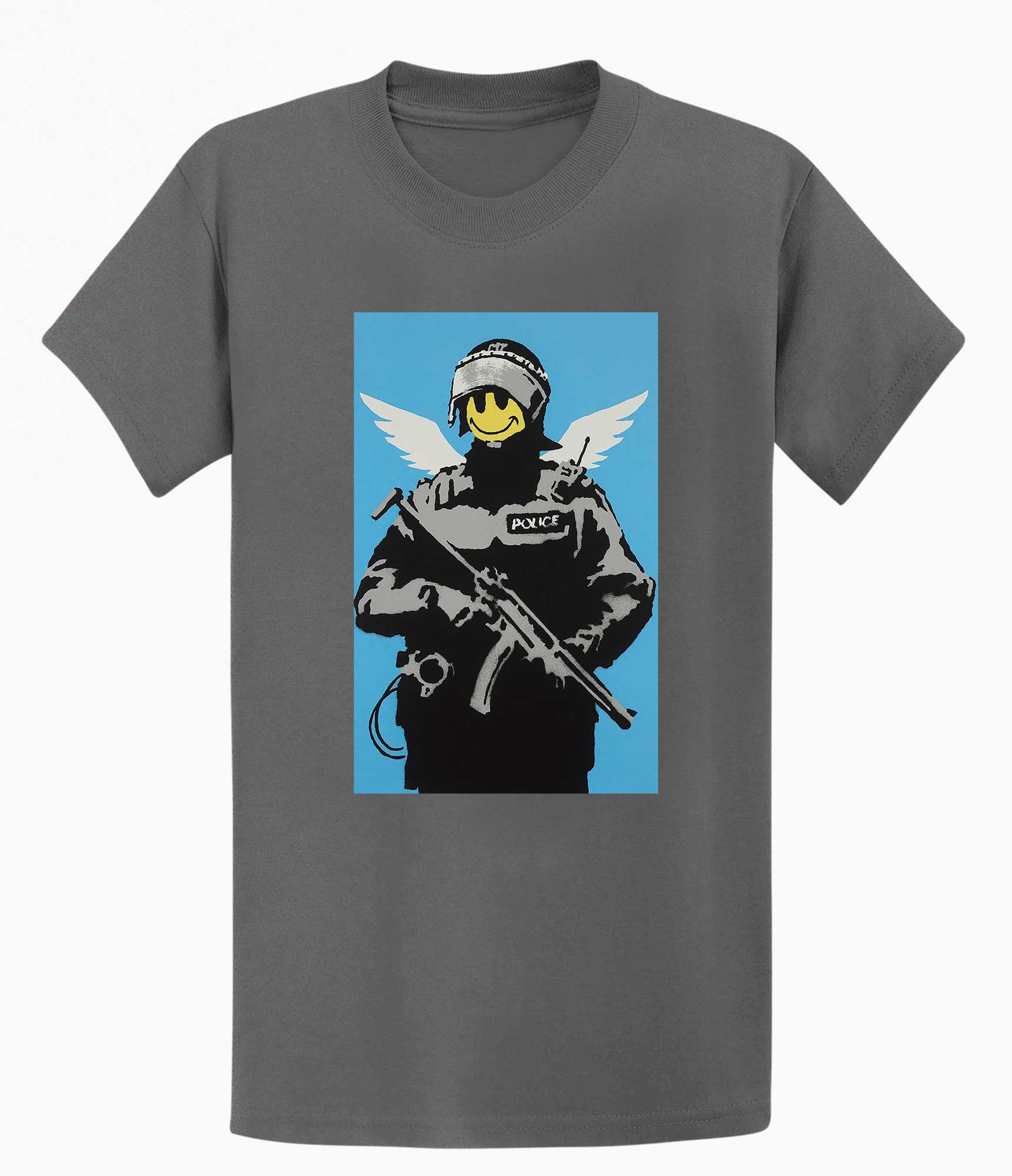 Image of Banksy T Shirt - Smiley Copper Banksy-Apparel