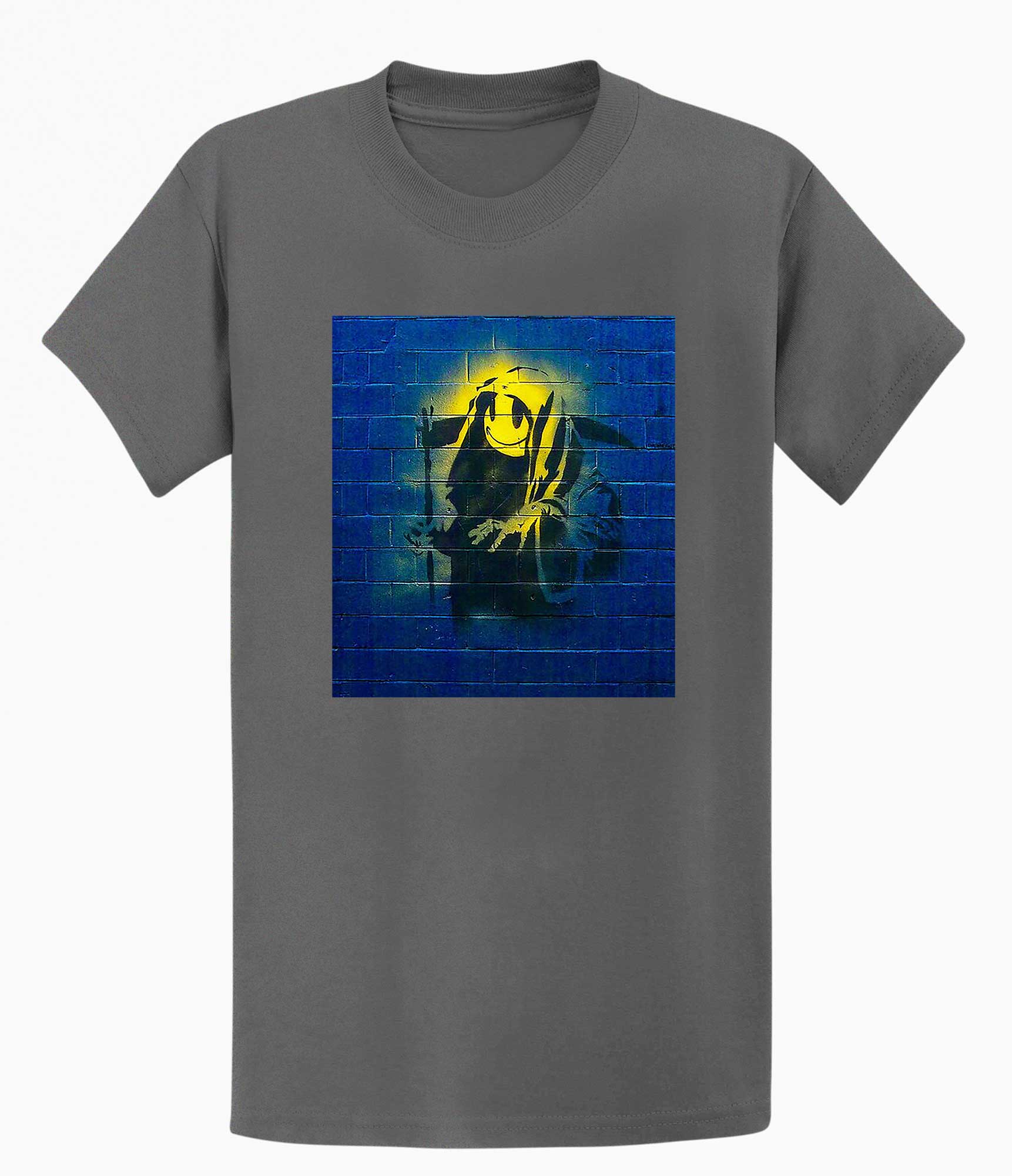 Image of Banksy Unisex T-shirt  - Smiley Reaper Banksy-Apparel