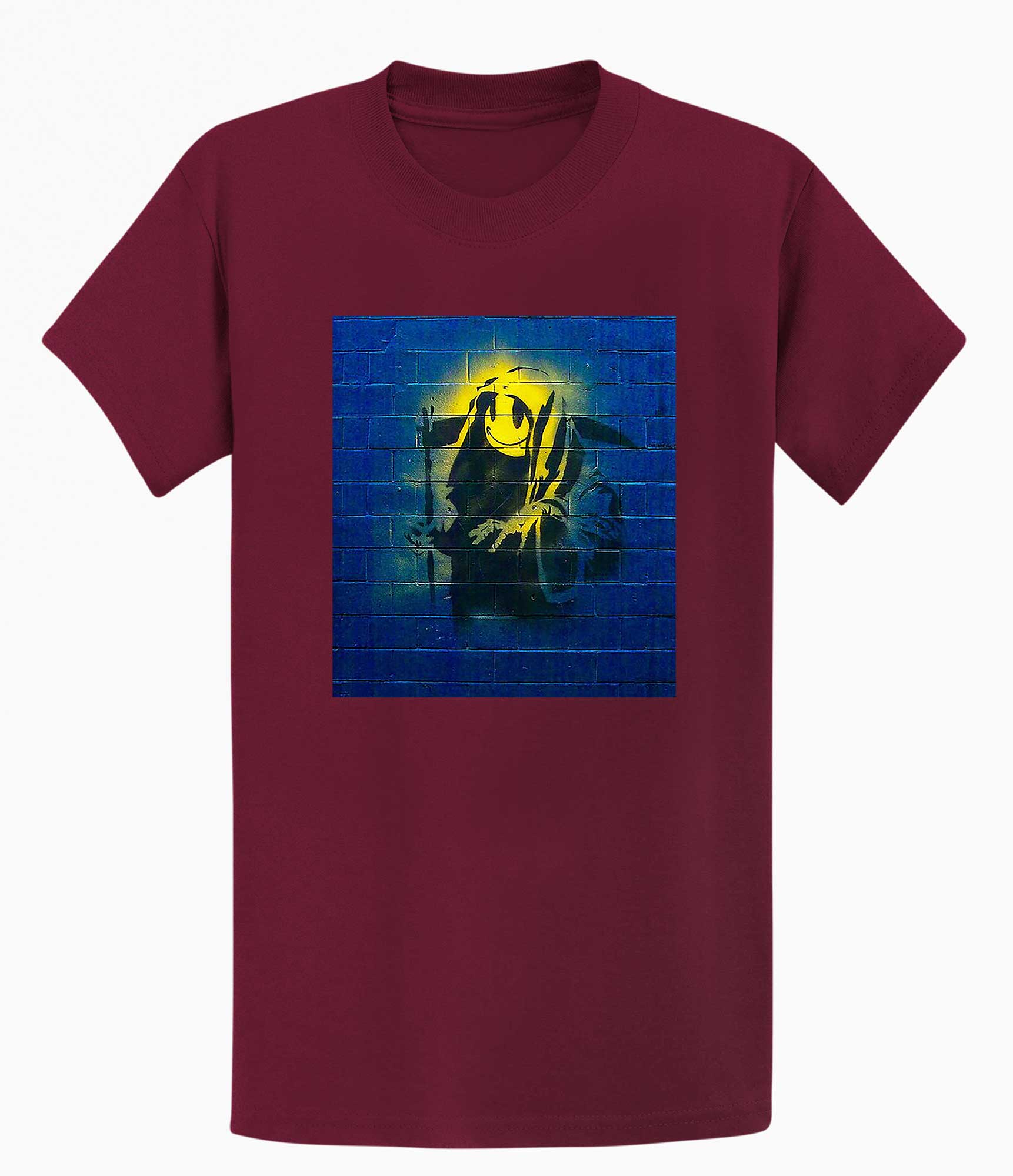 Image of Banksy Unisex T-shirt  - Smiley Reaper Banksy-Apparel