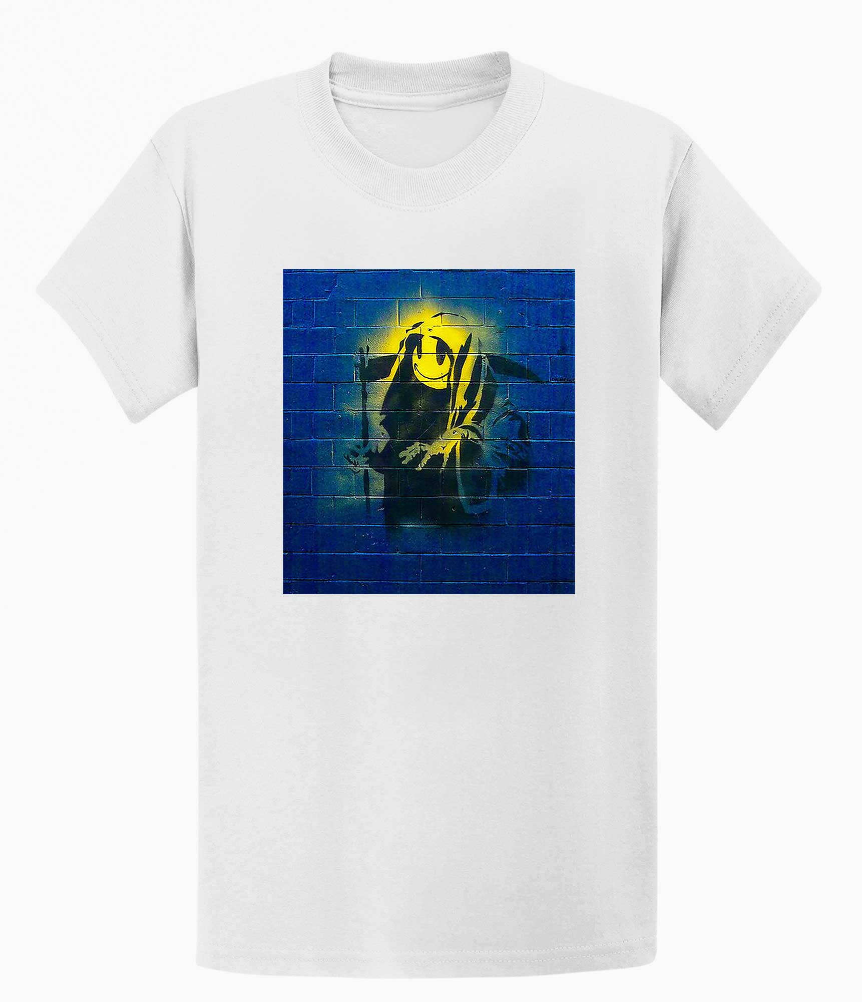 Image of Banksy Unisex T-shirt  - Smiley Reaper Banksy-Apparel
