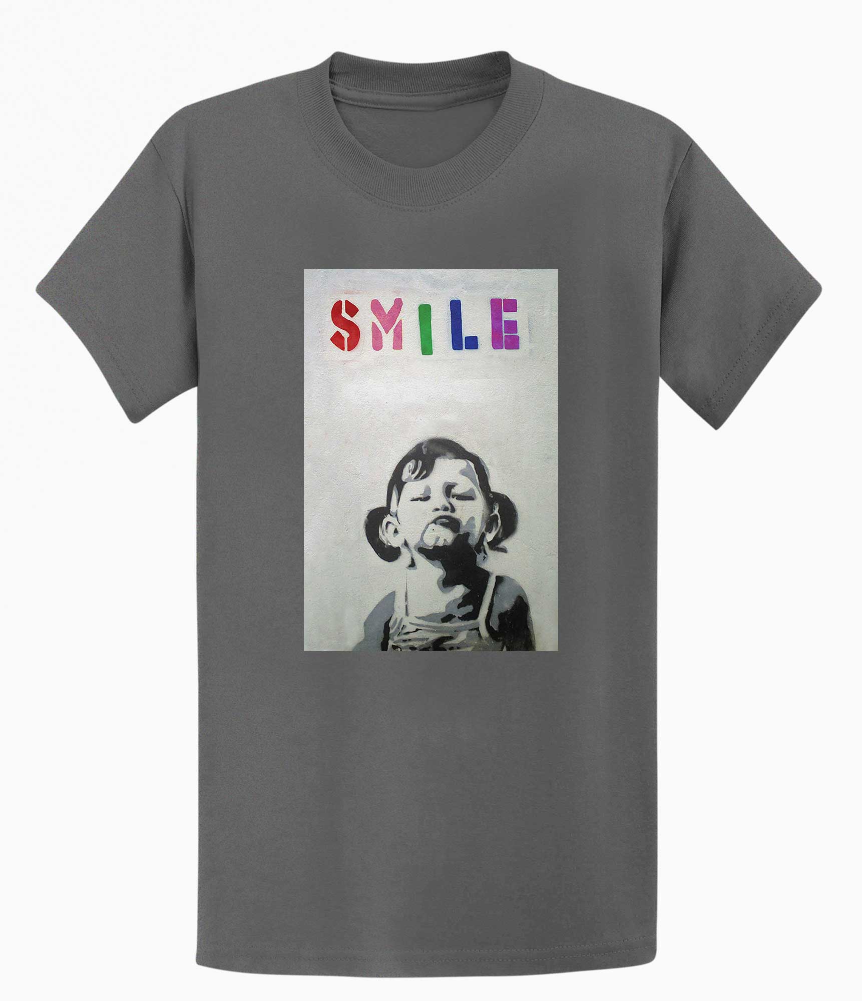 Image of Banksy T Shirt - Smile Banksy-Apparel