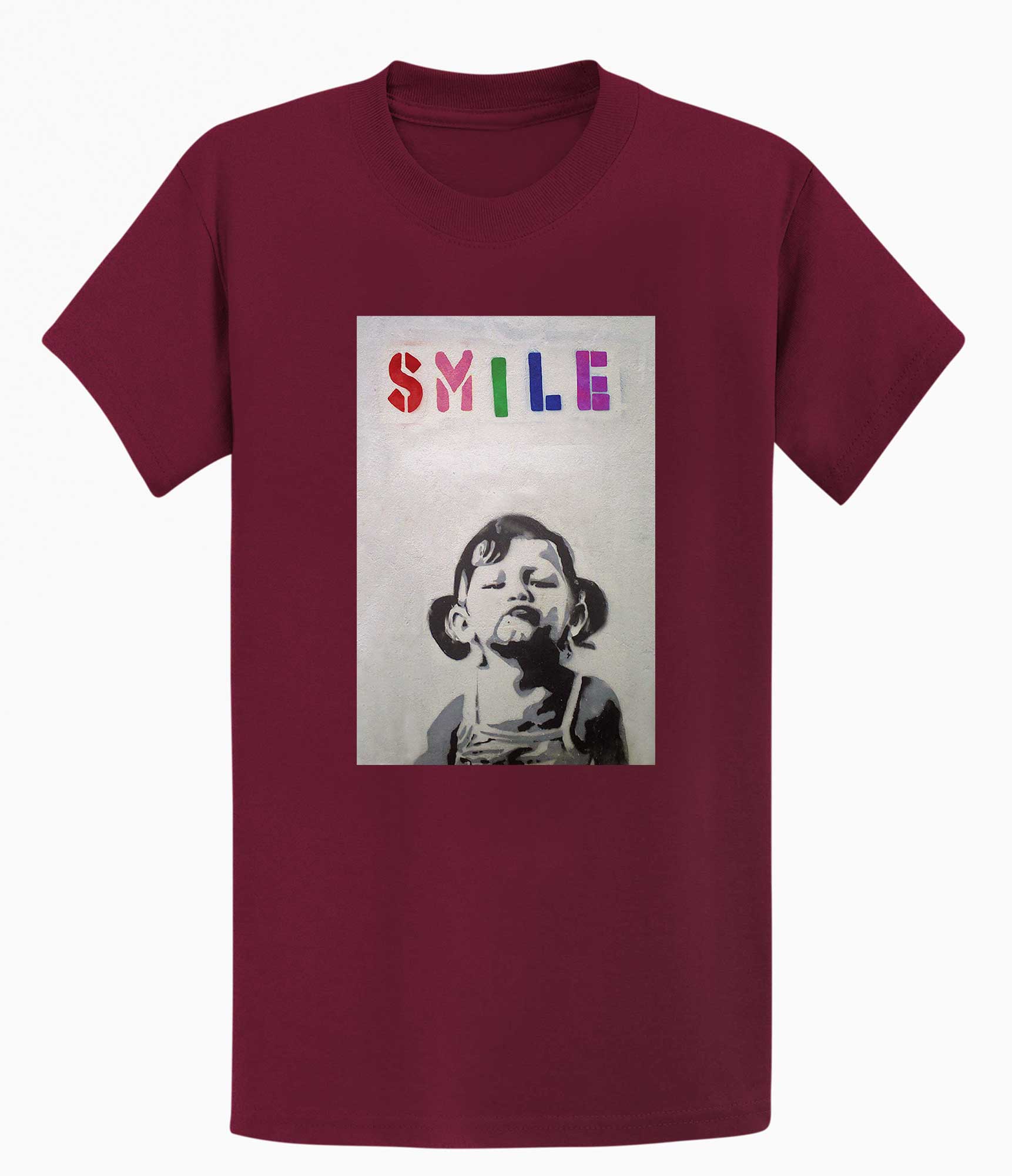 Image of Banksy T Shirt - Smile Banksy-Apparel