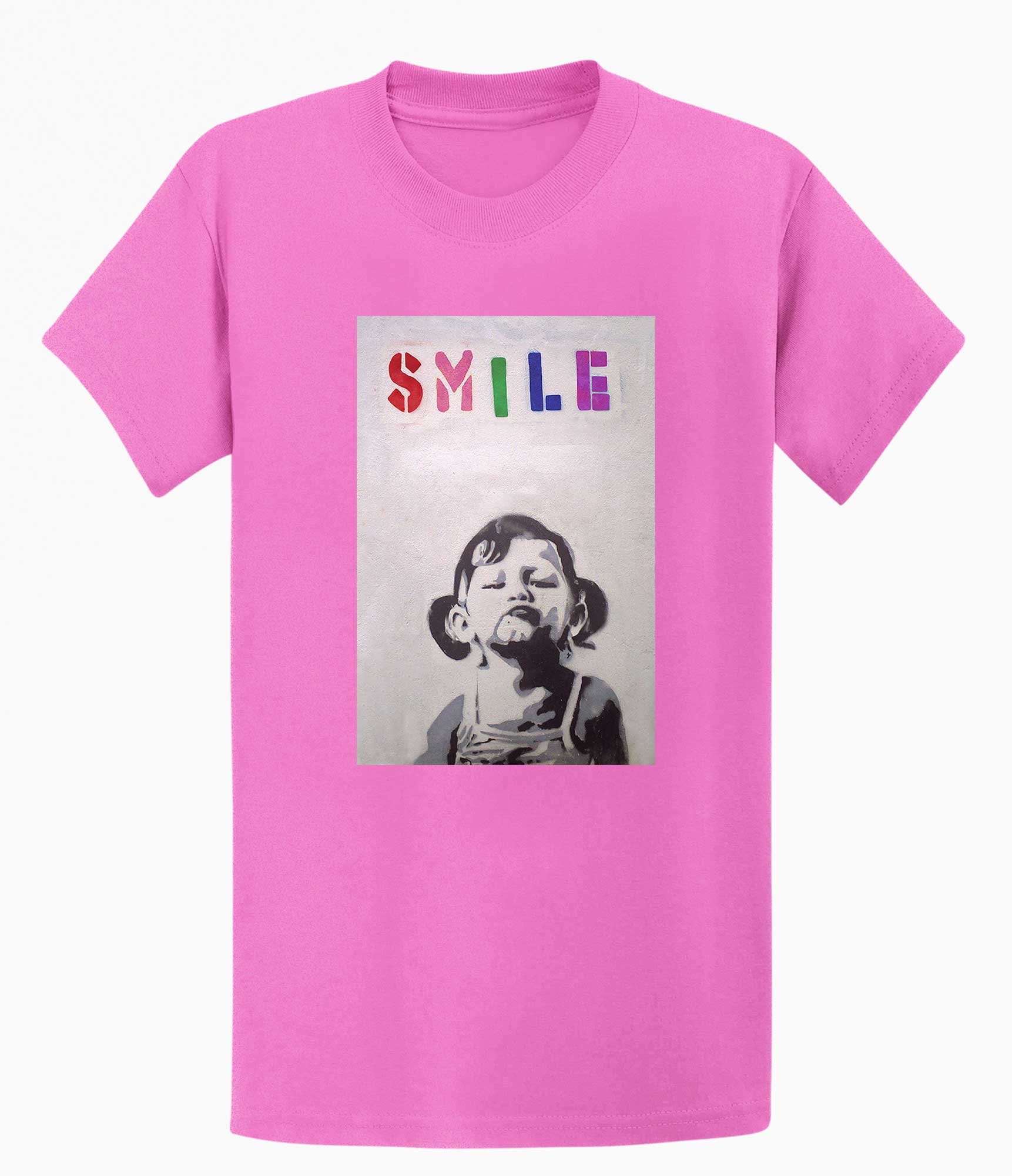 Image of Banksy T Shirt - Smile Banksy-Apparel