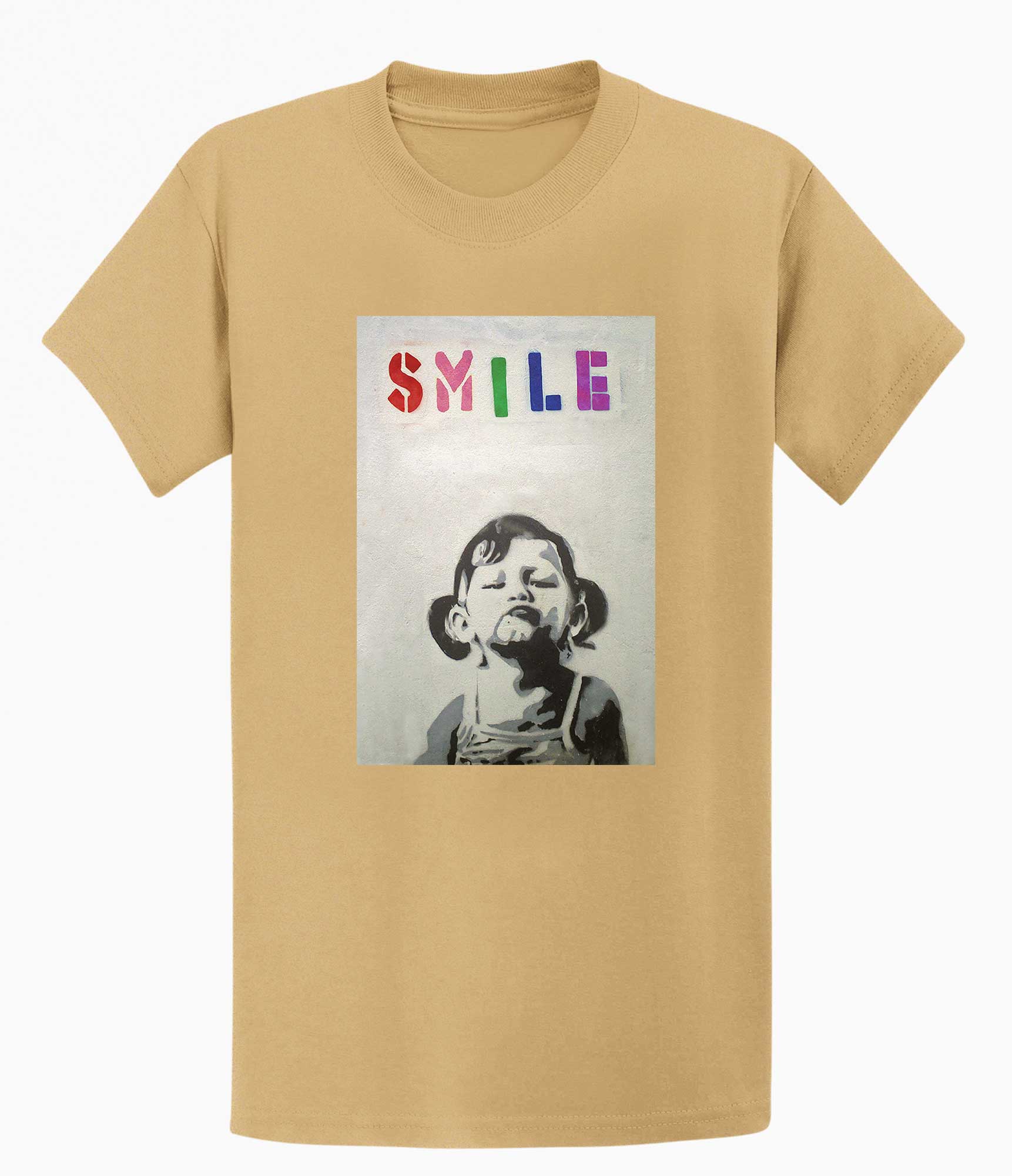 Image of Banksy T Shirt - Smile Banksy-Apparel