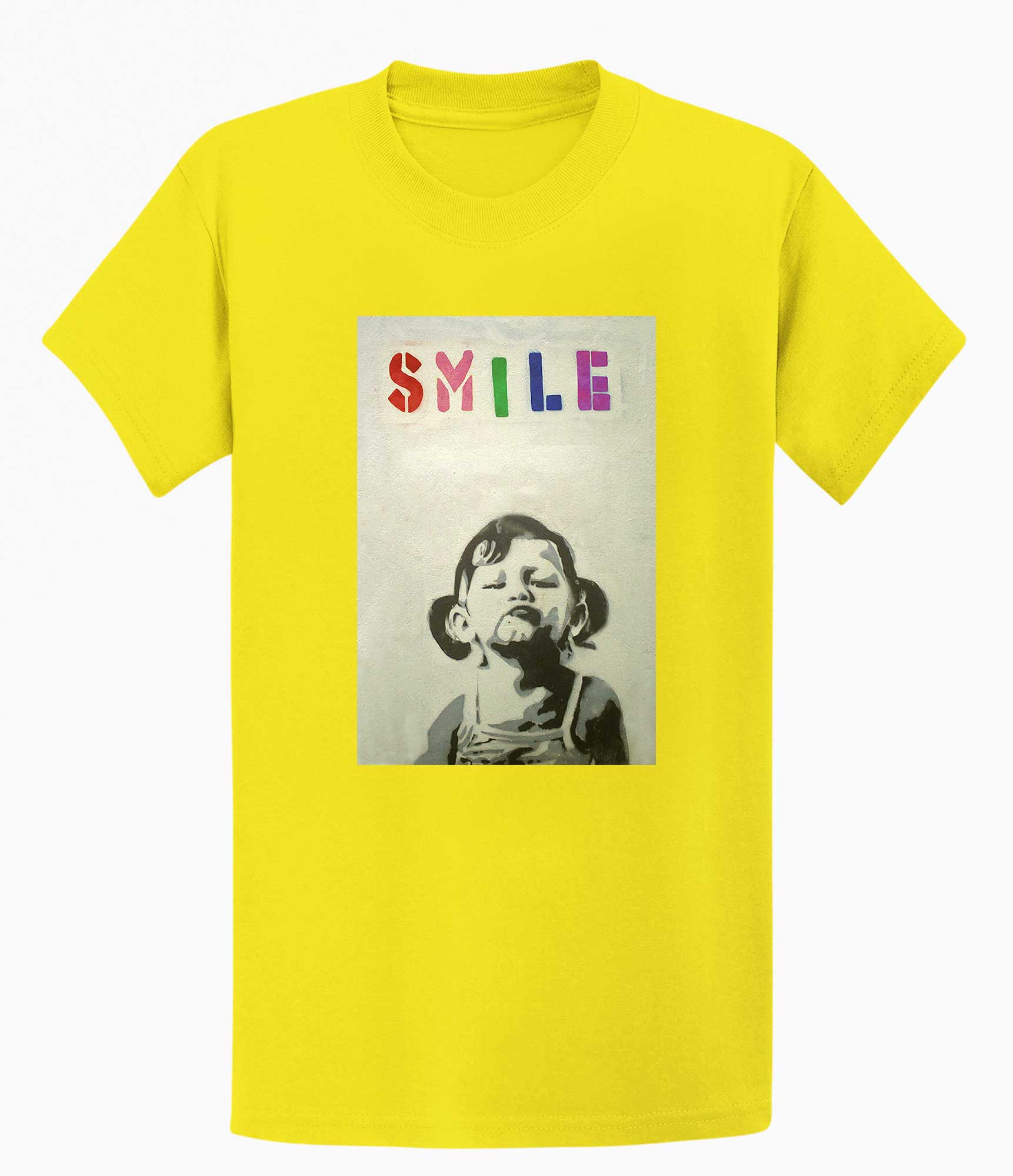 Image of Banksy T Shirt - Smile Banksy-Apparel