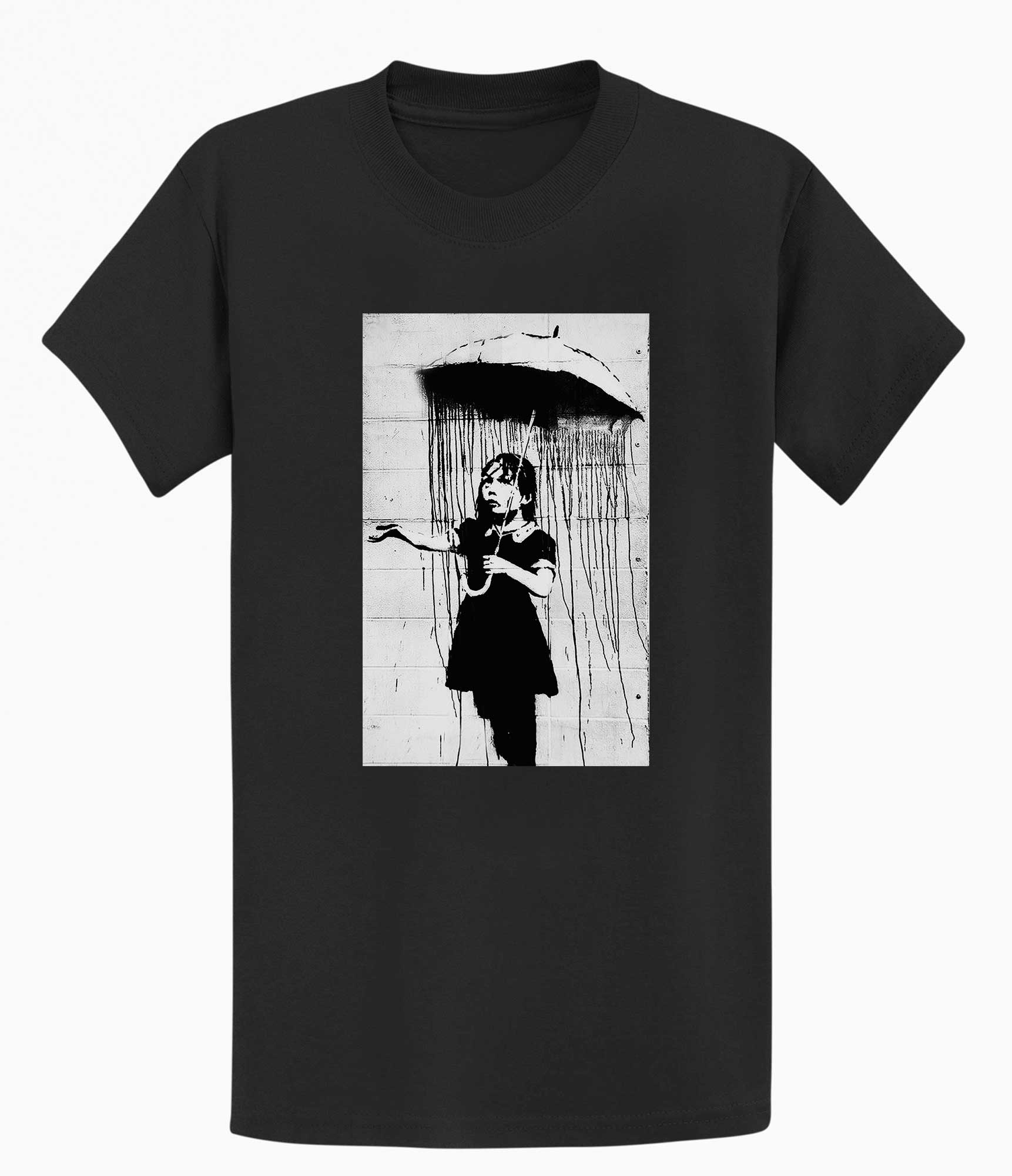 Image of Banksy T-shirt - Umbrella Girl Banksy-Apparel