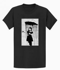 Image of Banksy T-shirt - Umbrella Girl