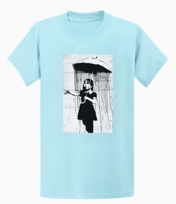 Image of Banksy T-shirt - Umbrella Girl