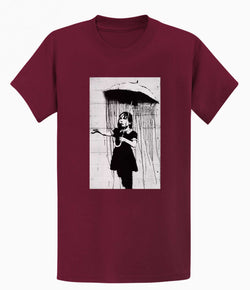 Image of Banksy T-shirt - Umbrella Girl