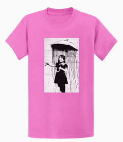 Image of Banksy T-shirt - Umbrella Girl