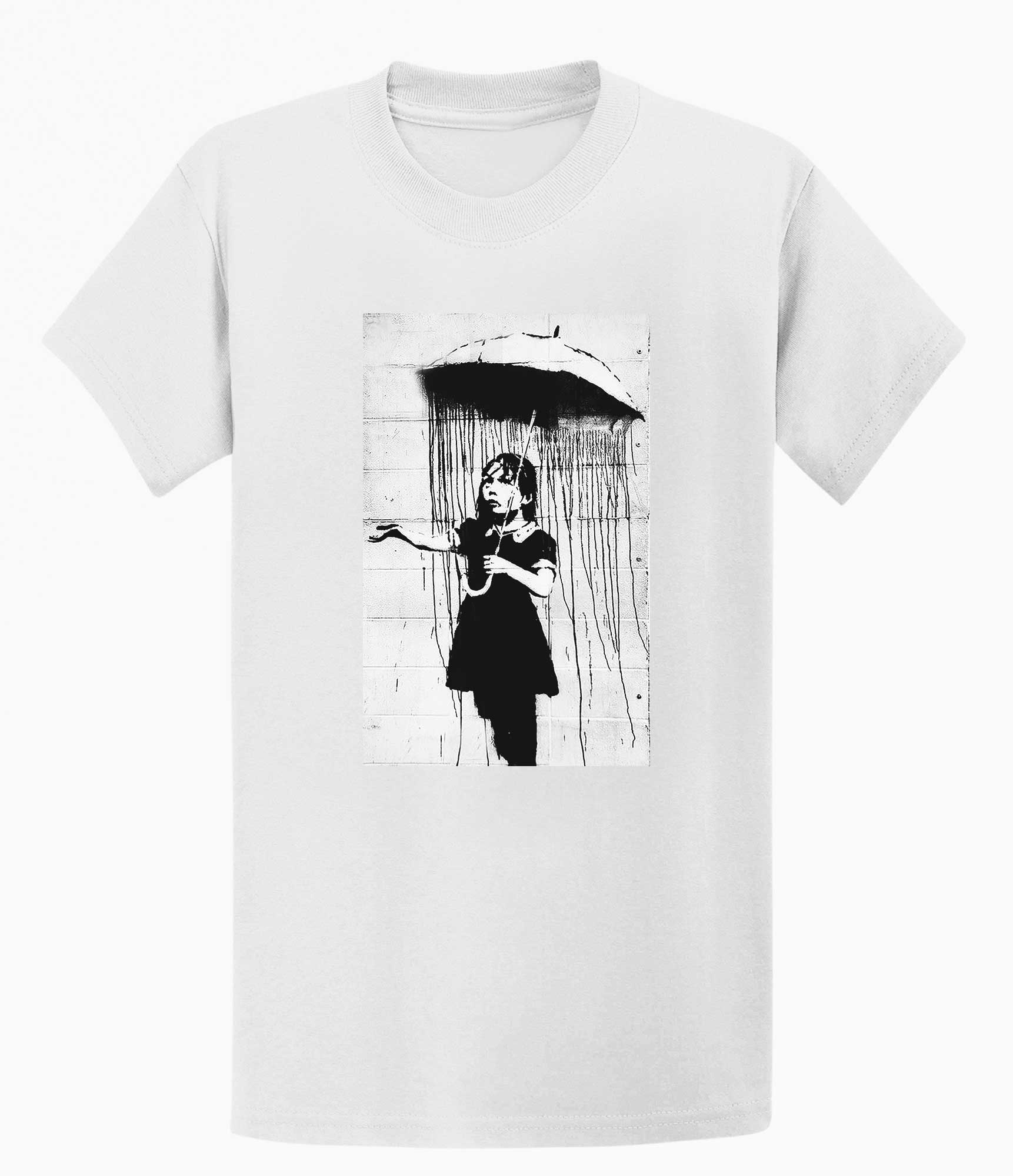 Image of Banksy T-shirt - Umbrella Girl Banksy-Apparel