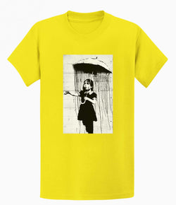 Image of Banksy T-shirt - Umbrella Girl