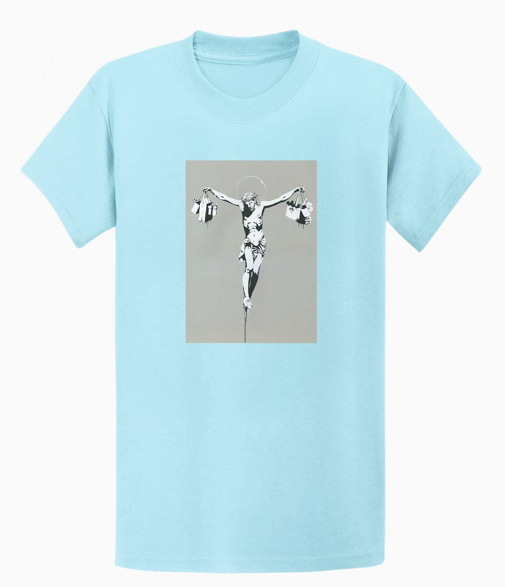 Image of Banksy T-shirt - Jesus Shopping Banksy-Apparel