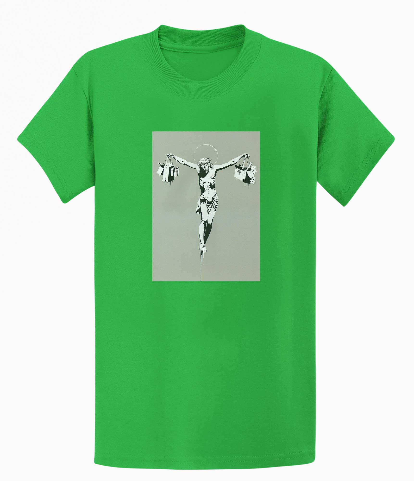 Image of Banksy T-shirt - Jesus Shopping Banksy-Apparel