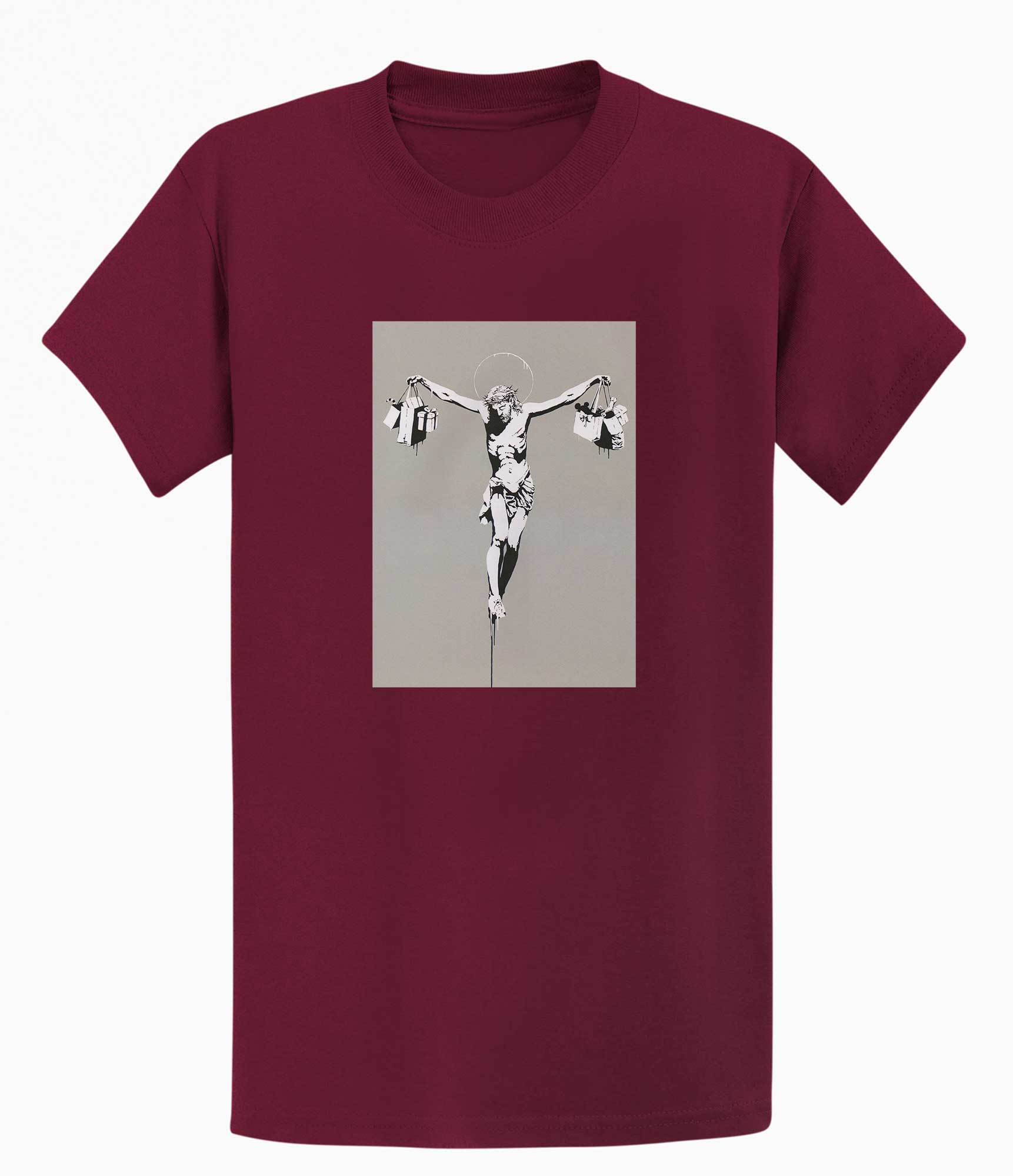 Image of Banksy T-shirt - Jesus Shopping Banksy-Apparel